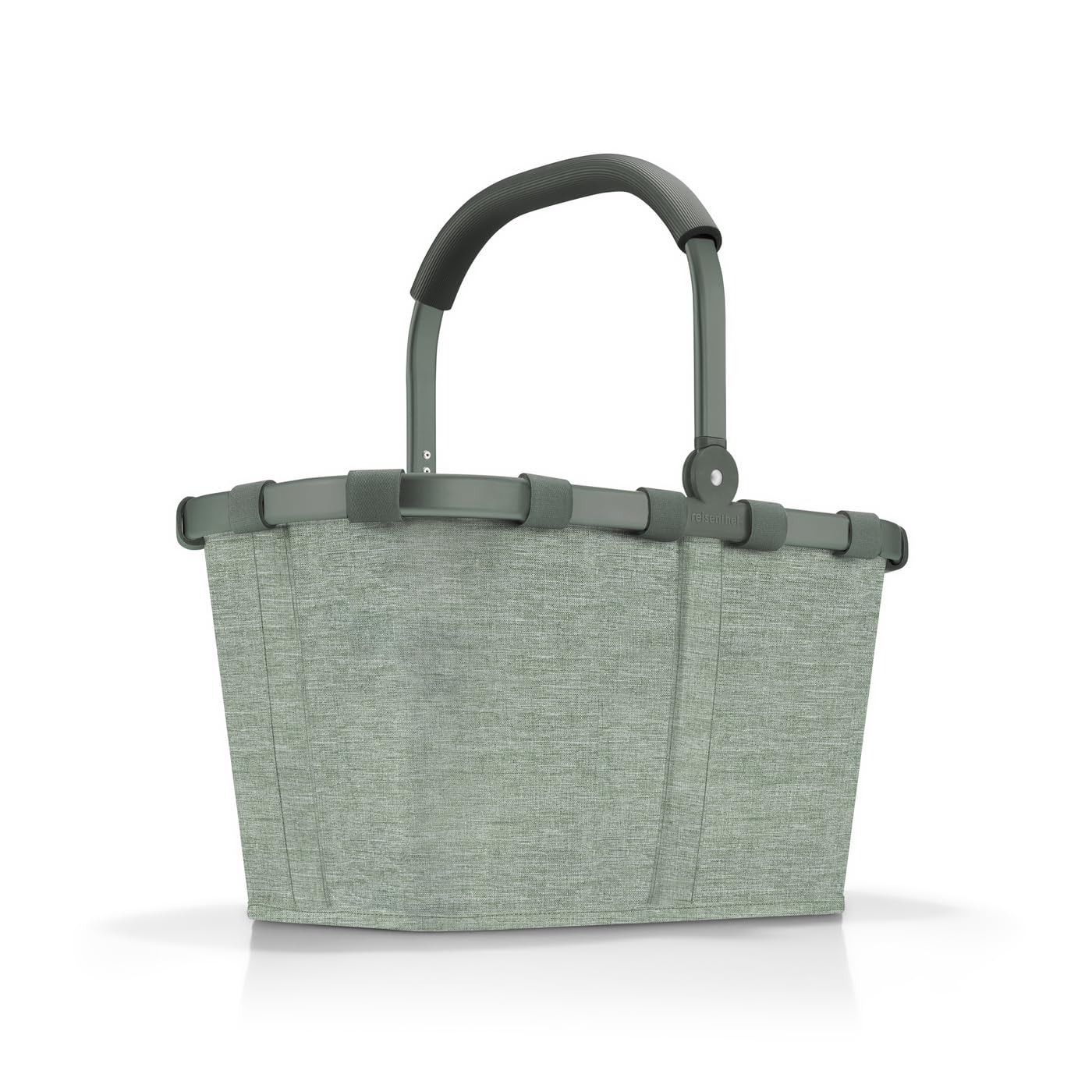 Reisenthel carrybag frame twist sage – Stable shopping basket with lots of storage space and practical inner pocket – Elegant and water-repellent design - BK5049