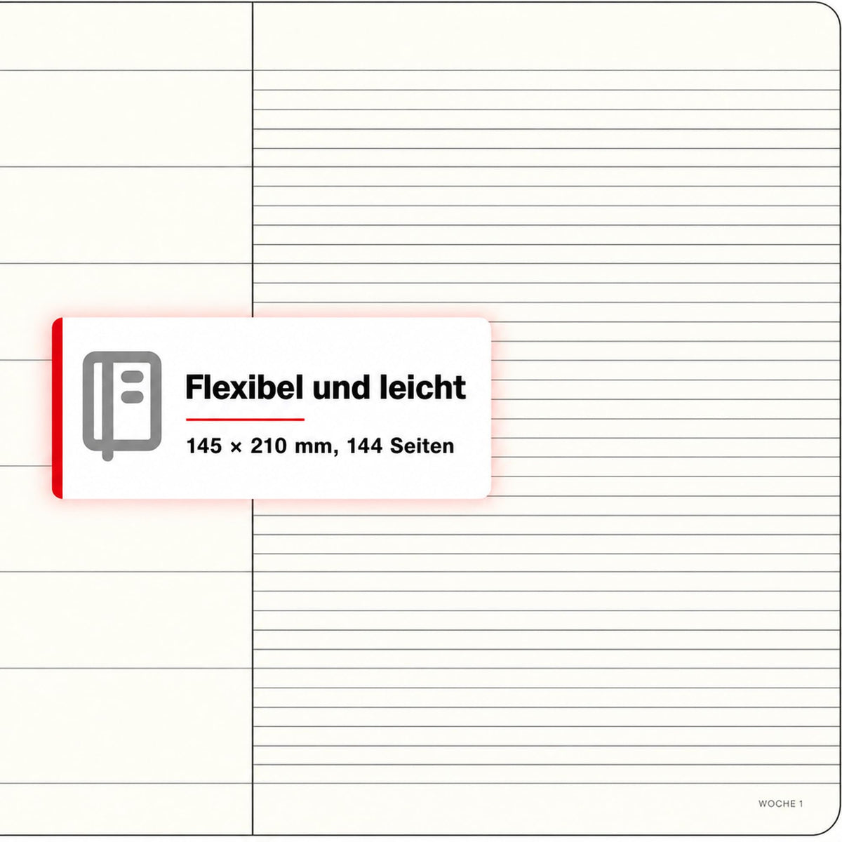 LEUCHTTURM1917 calendar săptămânal 2027 mediu (A5) cu caiet - planificator de întâlniri germană, salvie, copertă moale, ianuarie-decembrie 2027, prezentare săptămânală în stânga + pagina de note în dreapta - 400071