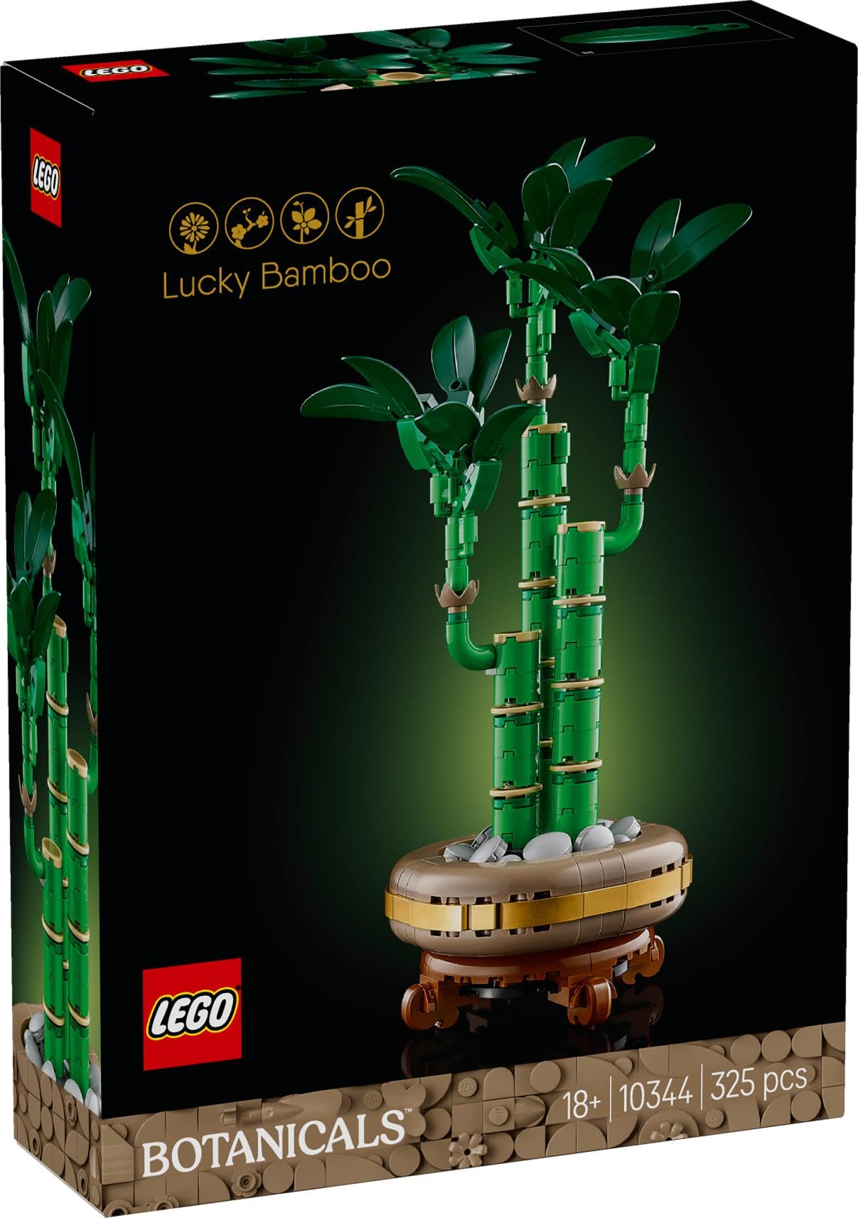 LEGO Botanicals Lucky Bamboo, Artificial Plant - Building Set for Adults - Housewarming or Graduation Gift for Women and Men - Home Decoration 10344