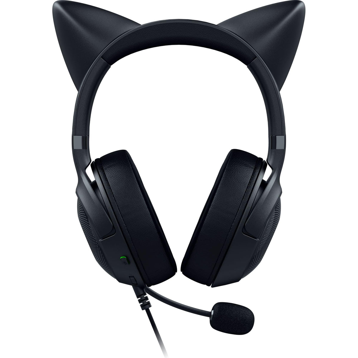 Razer Kraken Kitty V2 - Cască RGB cu fir cu urechi de pisică (Iluminare reactivă pentru streaming, microfon HyperClear, drivere Triforce de 40mm, sunet surround 7.1) Negru - RZ04-04730100-R3M1