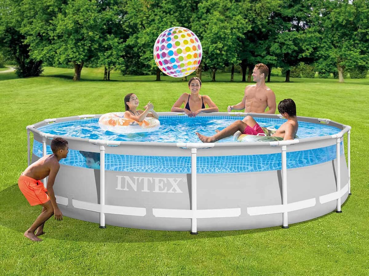 Intex 4.27 m x 1.07 m prism frame Clearview Premium pool set, installation size: 427 cm x 107 cm (26722 GN) - 26722GN