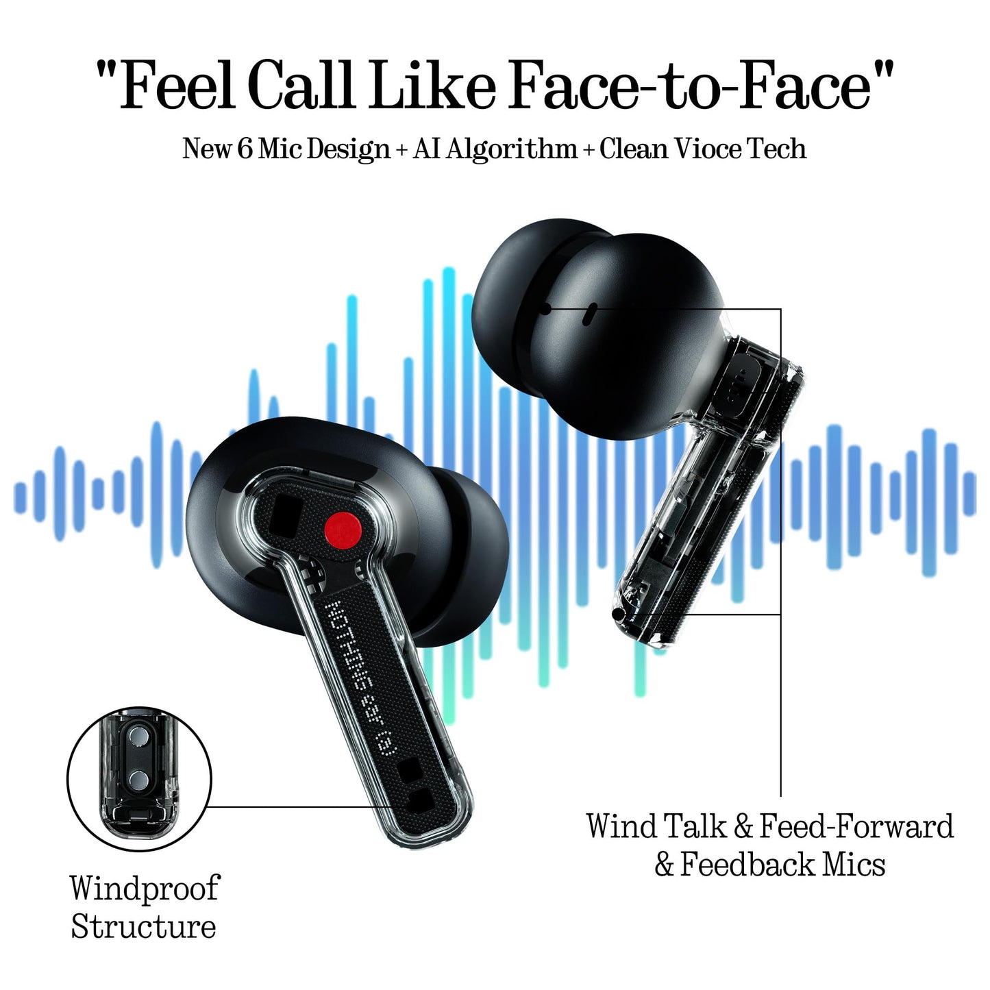 Nothing Ear (a) wireless Bluetooth headphones with ANC, bass enhancement algorithm and up to 42.5 hours of playback time - black - NOTHING