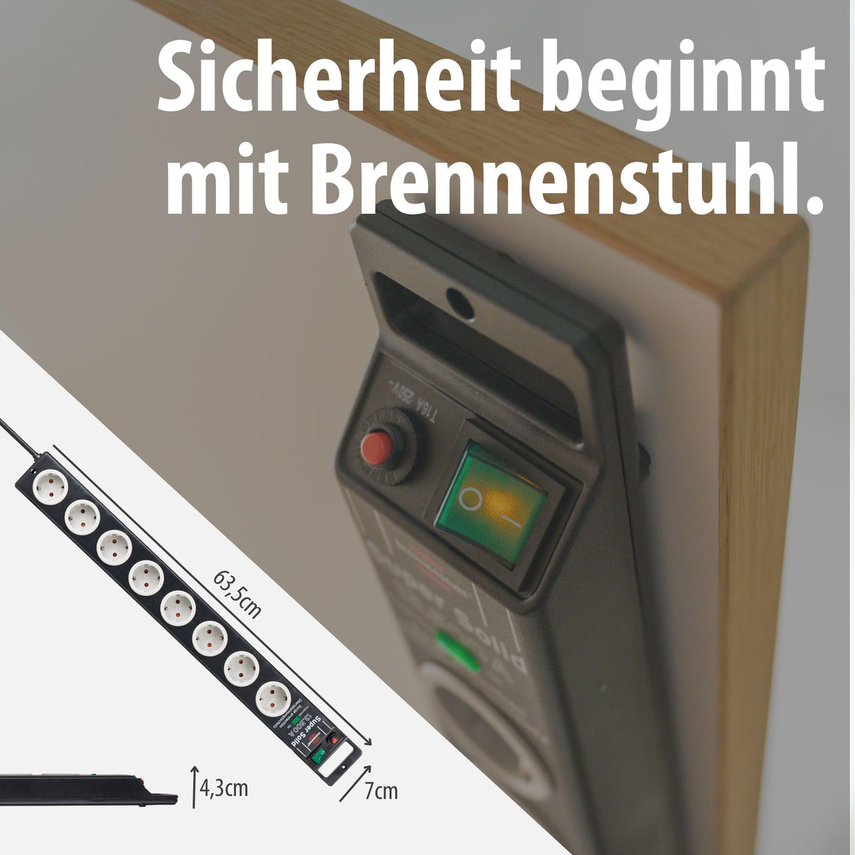 Brennenstuhl Super-Solid Power Strip 8-Fold with Surge Protection - 1153380318