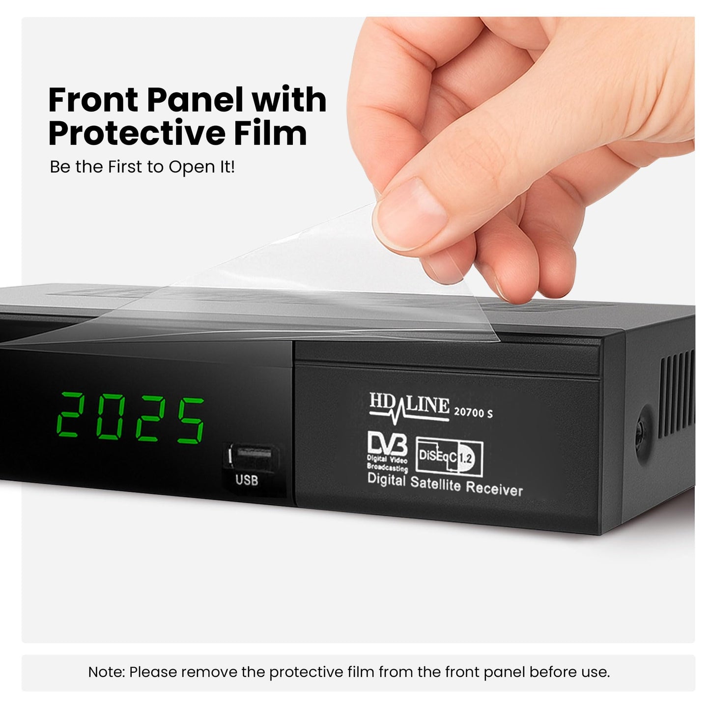 Hd-line 20700 HD Sat Receiver Satellite DVB S2 HD Receiver for SAT Digital Satellite SAT Receiver (DVB-S/S2, HDMI, SCART, 2X USB 2.0, Full HD 1080p) (Pre-programmed for Astra Hotbird and Türksat)