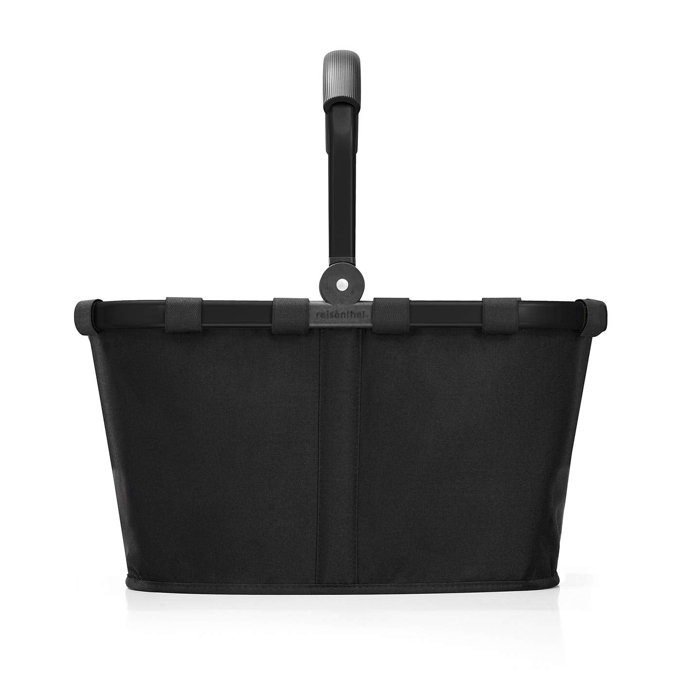 reisenthel carrybag in black – sturdy shopping basket with plenty of storage space and practical inner pocket – elegant and water-repellent design - BK7040