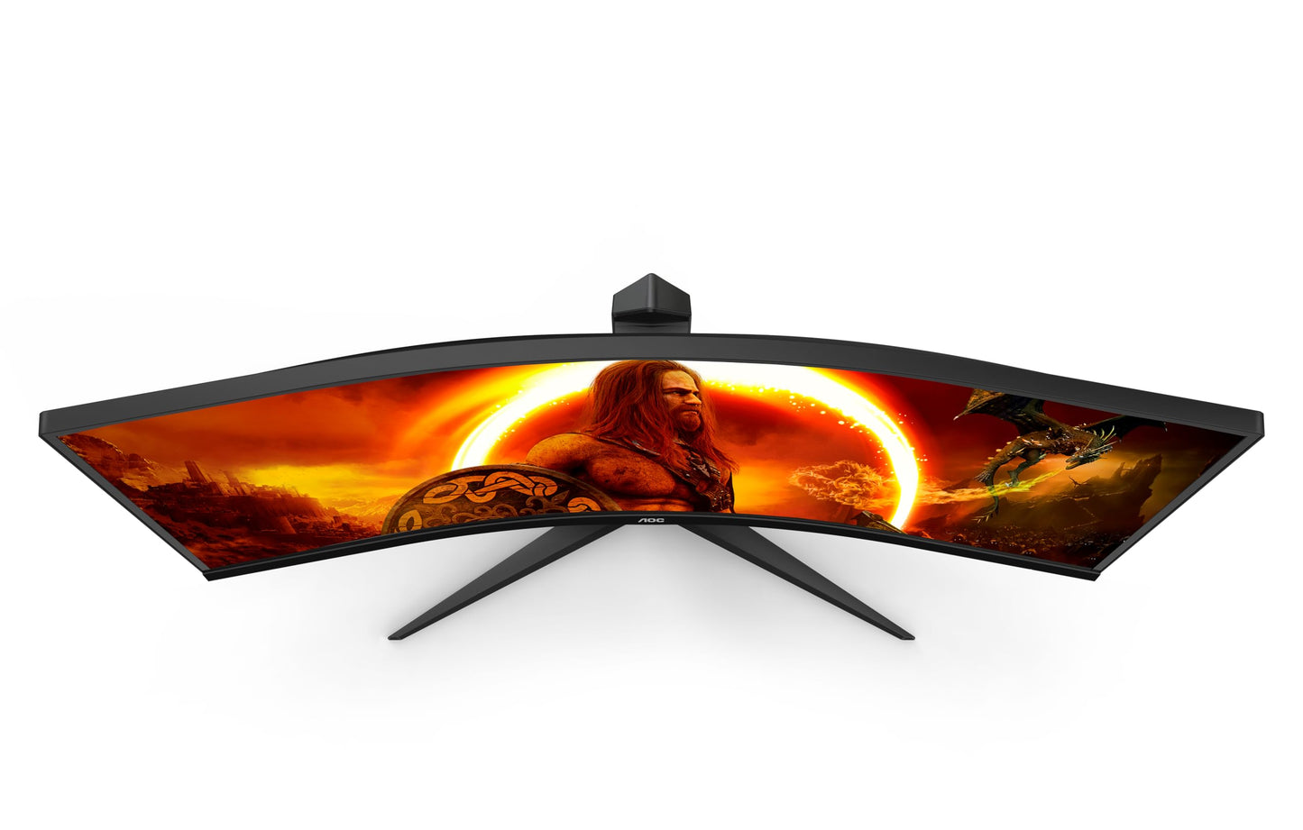 AOC CU34G2XPD/BK 34 inch curved, UW-QHD USB hub gaming monitor, 180Hz, Fast VA panel, 1ms GtG, HDR400, FreeSync Premium, height adjustment, (3440x1440 HDMI 2X 2.0 DP 2X 1.4) black/red - CU34G2XPD/BK/39