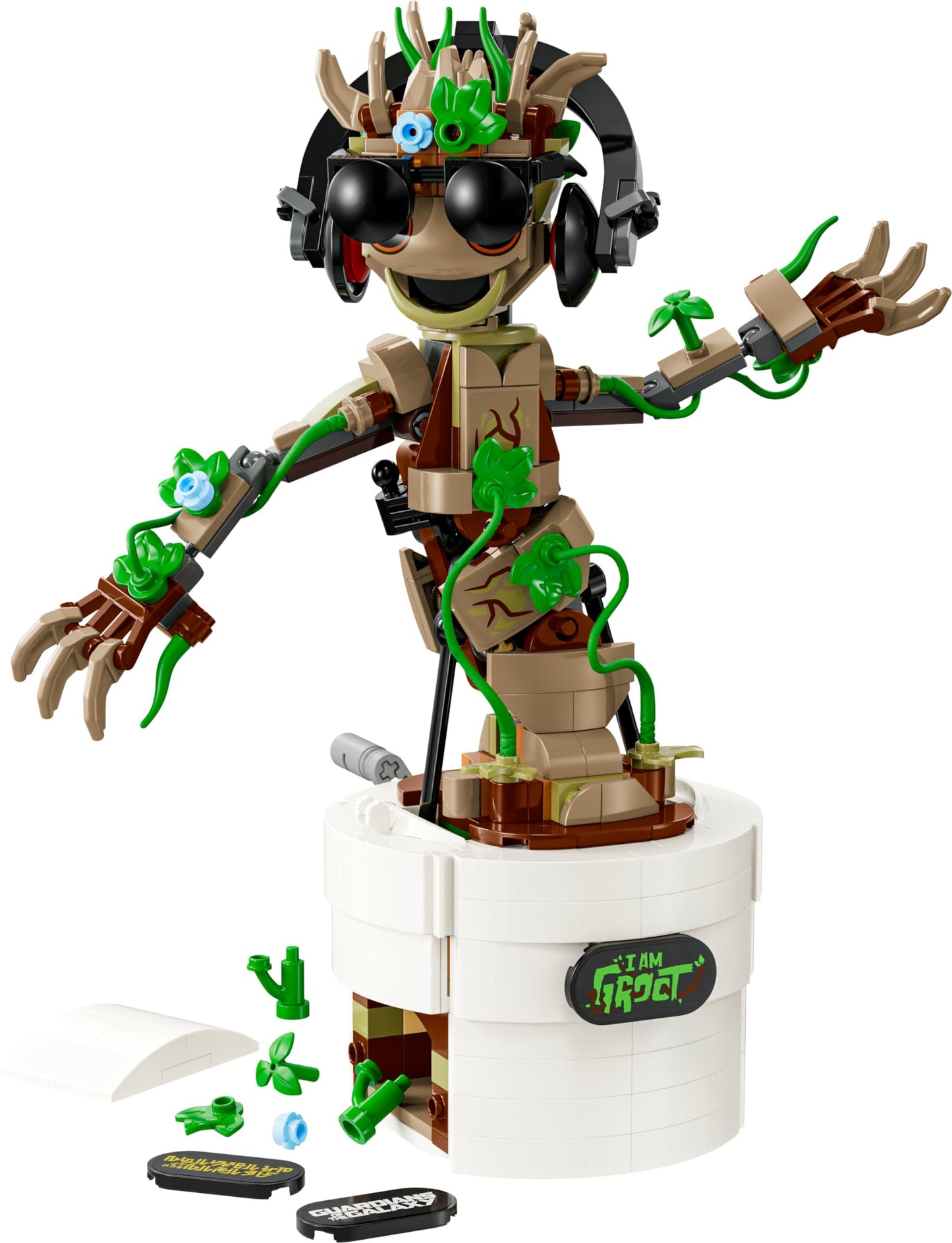 LEGO | Marvel Dancing Groot - Animated Minifigure of a Character from Guardians of the Galaxy - Interactive Playset - Creative Toy - Superhero Gift for Boys and Girls - 76297