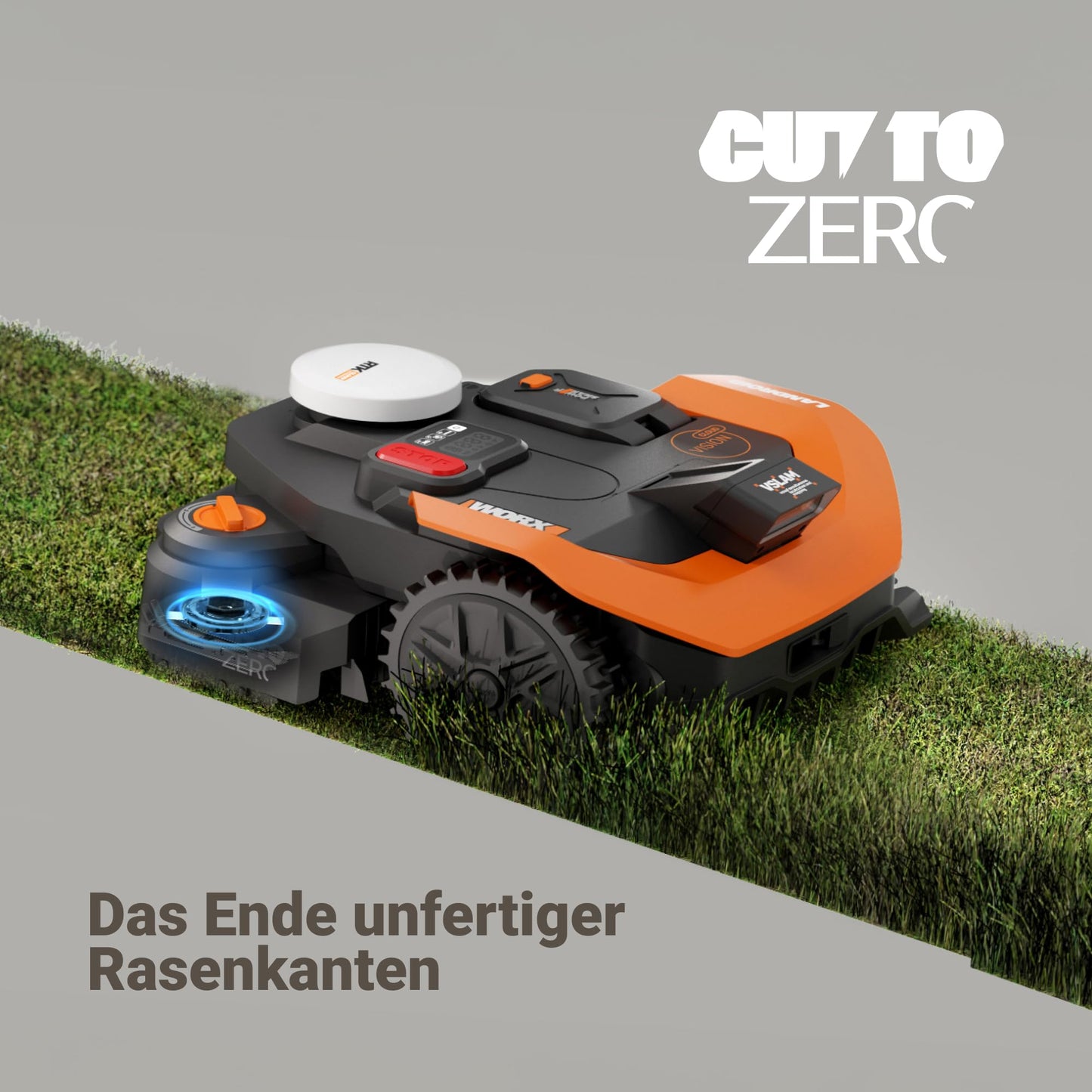 WORX WA0926 Cut-to-Zero Edge Cutting Module, Edge Trimming Attachment for Vision Cloud L Models WR310E WR312E WR318E WR330E (enables mowing close to the edge for maximum area utilization)