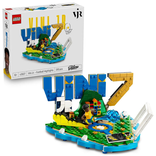 LEGO Editions Vini Jr. - Football highlights toy - 3D model building with minifigure to collect - children's room decoration - gift for boys, girls aged 10 and over and adult sports fans - 43027