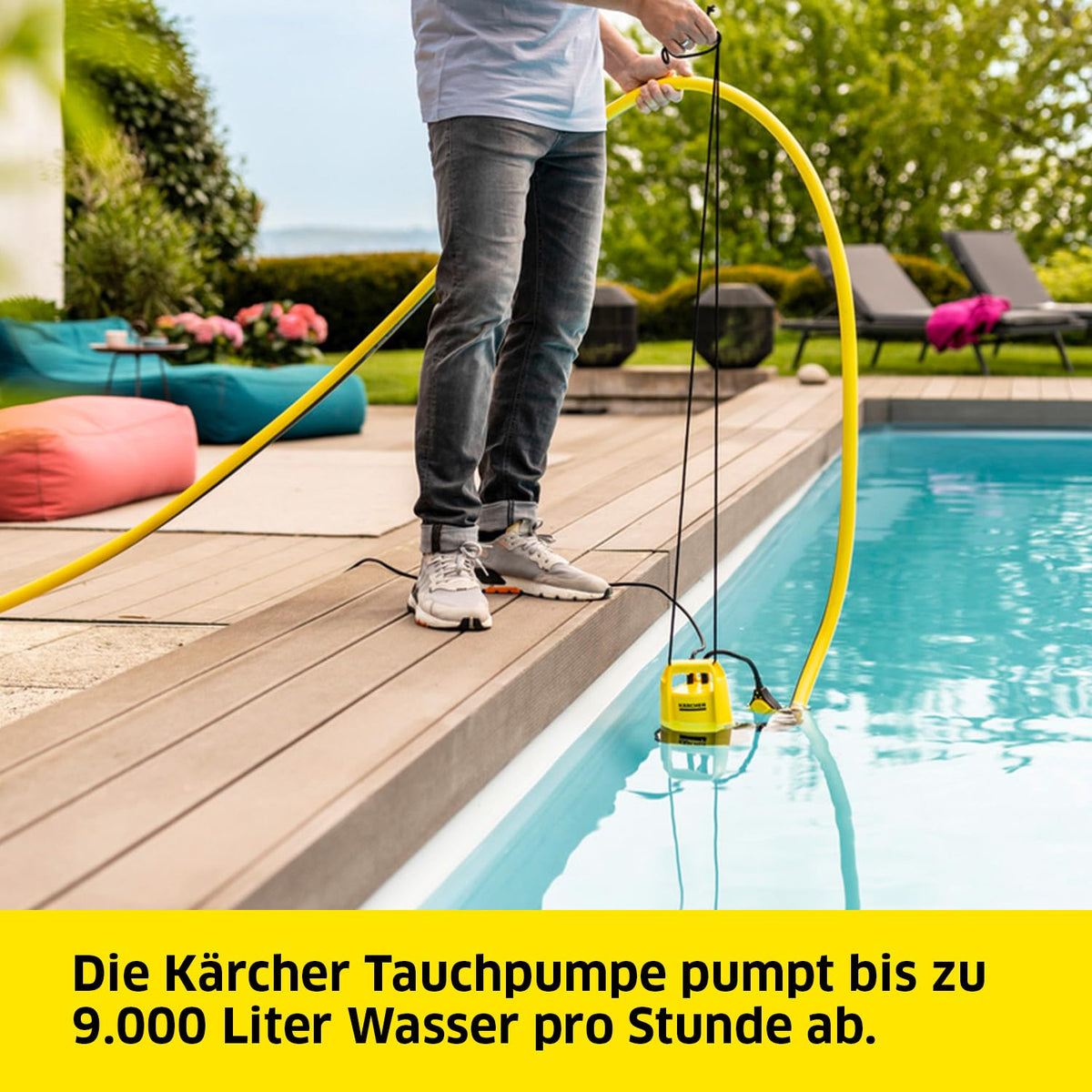 Kärcher SP 9.000 Flat Submersible Pump, Flow Rate: 9,000 l/h - 1.645-810.0