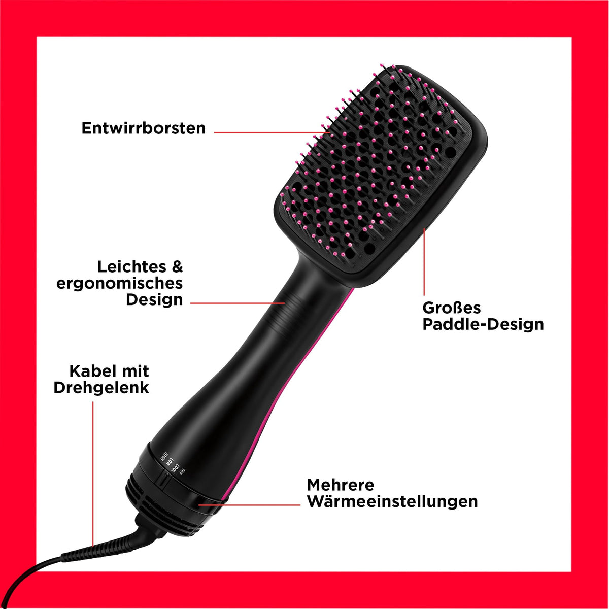 Revlon Pro RVDR5212E2 Pro Collection Salon One-Step Hot Air Brush, Black