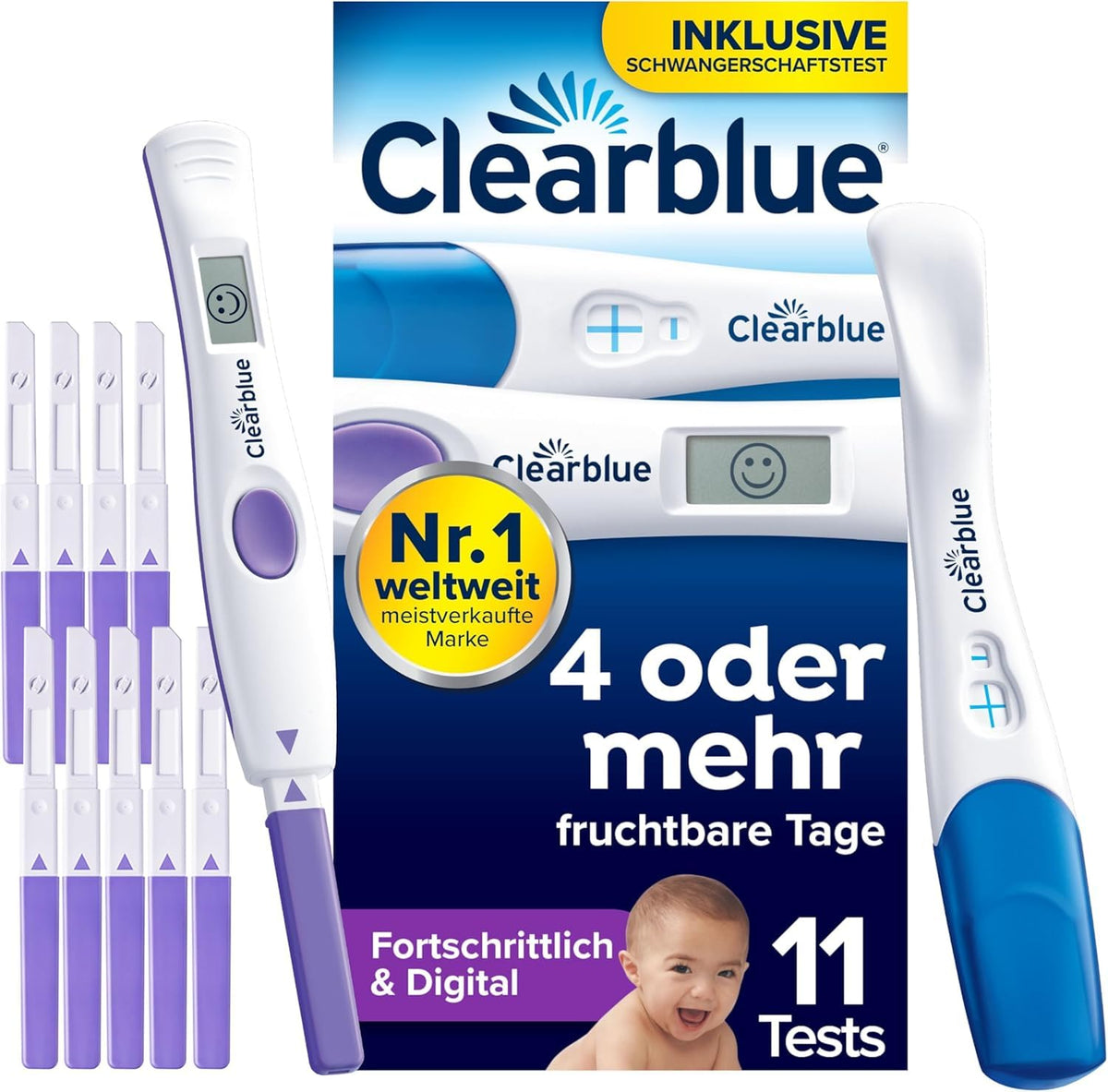 Clearblue Test de ovulație avansat și digital + test de sarcină