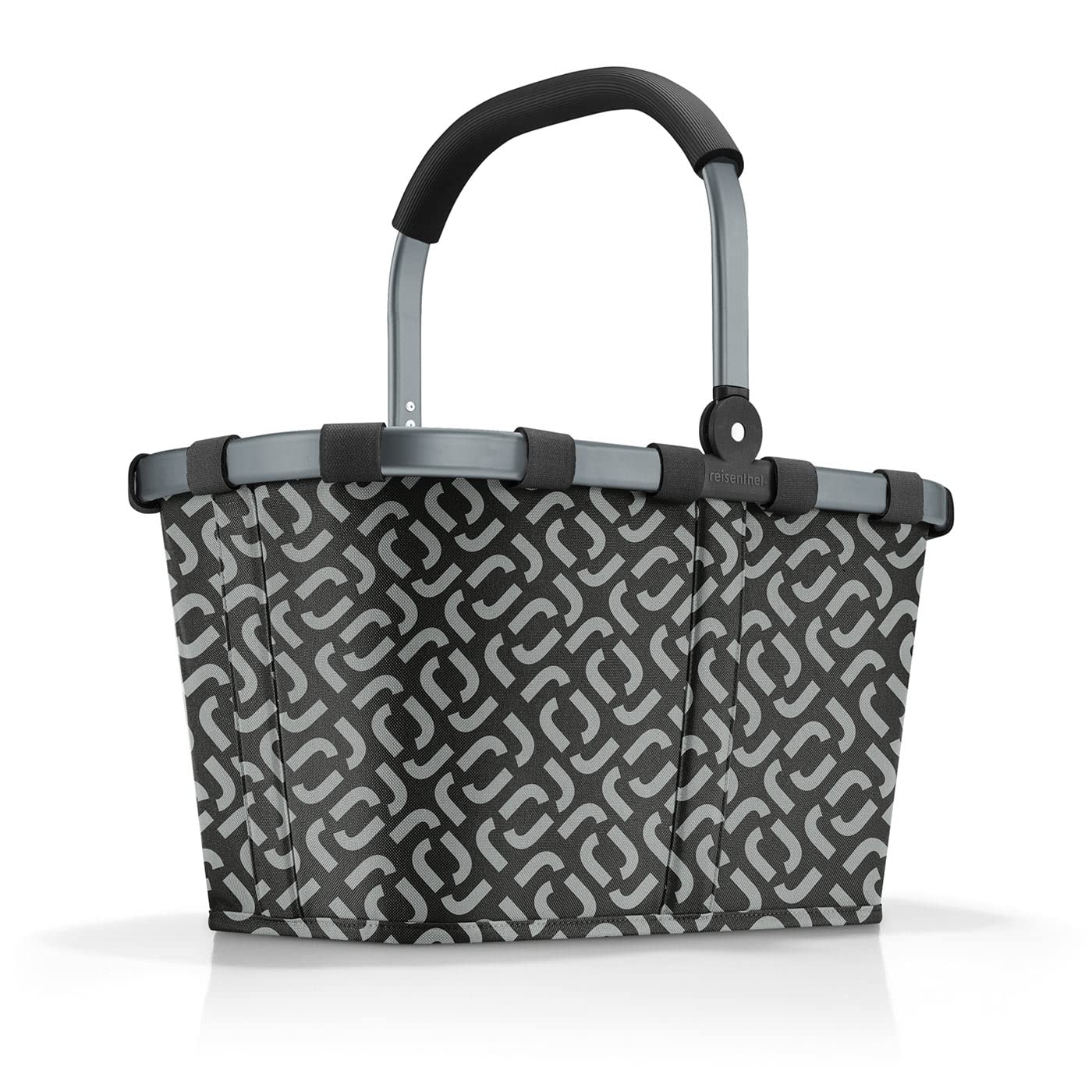 Reisenthel carrybag în negru clasic – coș de cumpărături robust, cu mult spațiu de depozitare și buzunar interior practic – design elegant și rezistent la apă - BK7054