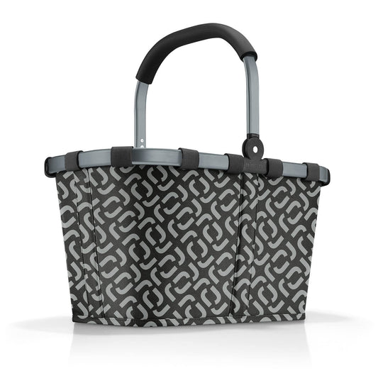 Reisenthel carrybag în negru clasic – coș de cumpărături robust, cu mult spațiu de depozitare și buzunar interior practic – design elegant și rezistent la apă - BK7054