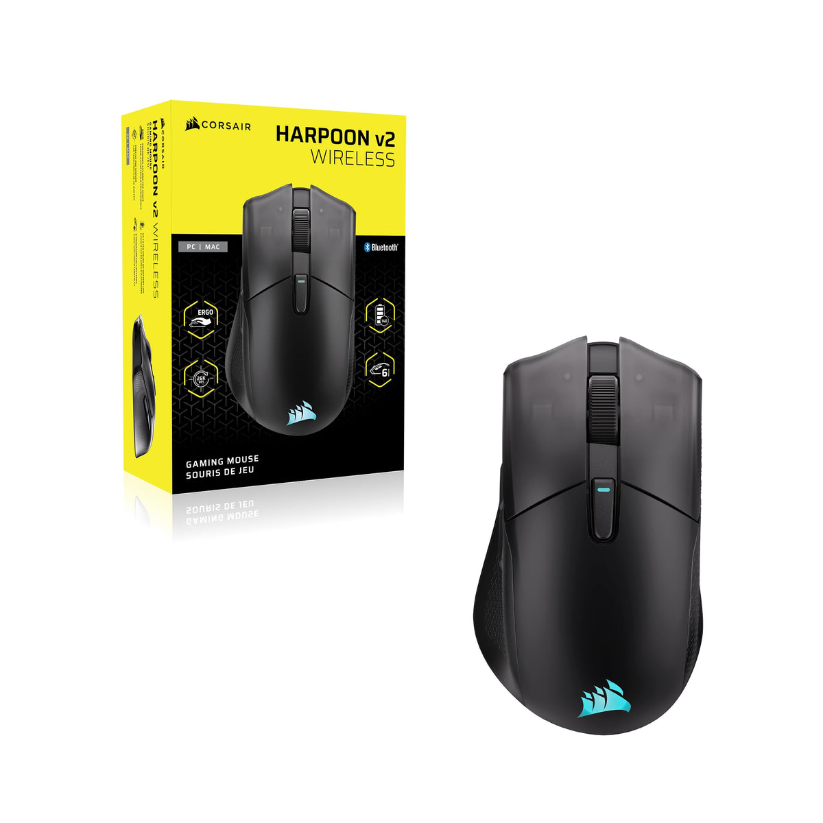 Corsair Harpoon v2 Wireless Gaming-Maus – Schwarz - CH-9311110-WW