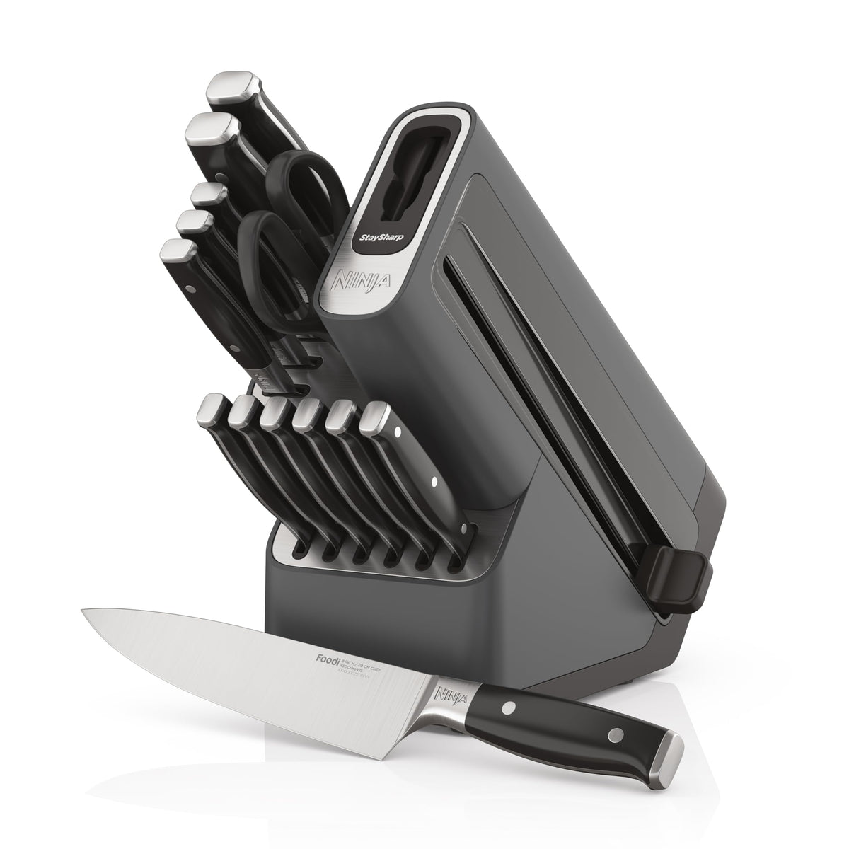 Ninja Foodi StaySharp-Messerblock cu ascuțitor integrat, K32014EUUK