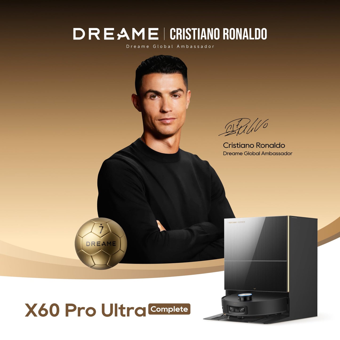 dreame X60 Pro Ultra Complete vacuum robot with wiping function, 42,000 Pa, Dual UltraExtend Arm, two AI cameras, obstacle crossing. (10 cm), auto-drain, mop self-cleaning (100 °C) - RLX96DE