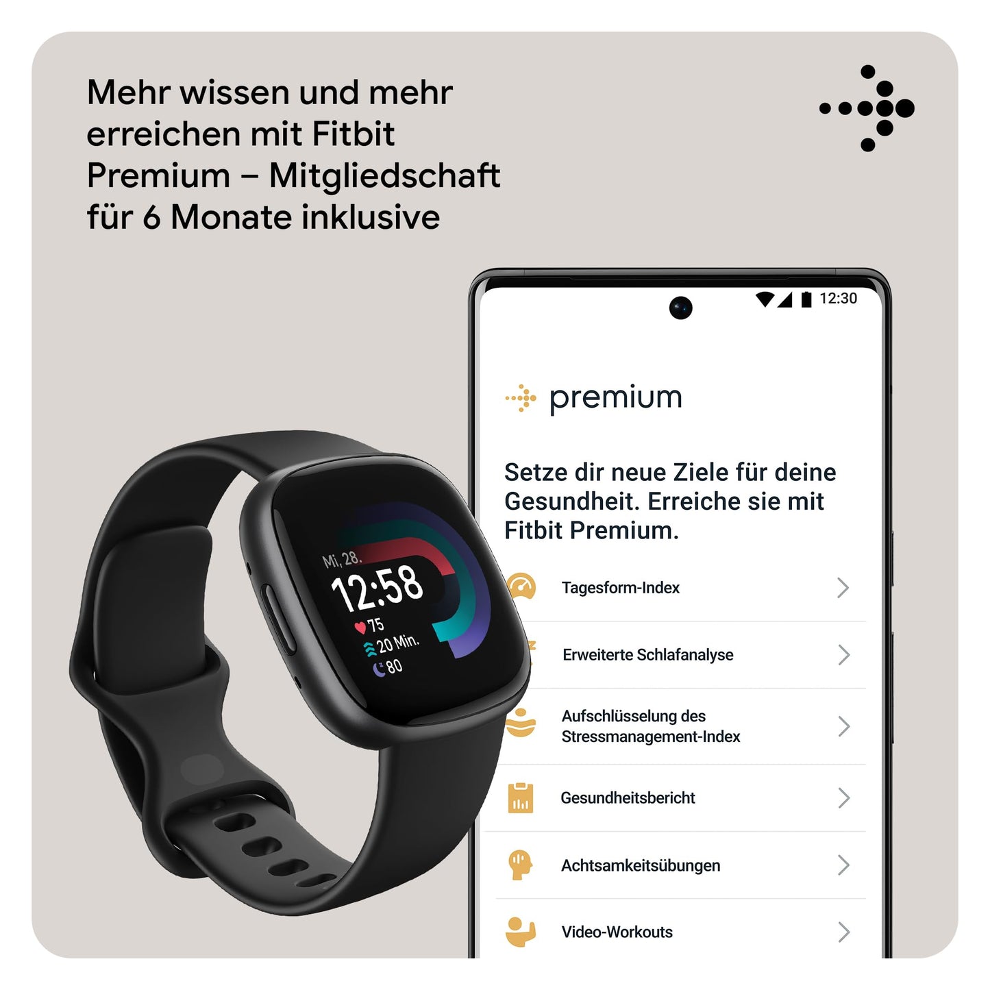 Fitbit Versa 4 Black/Graphite (FB523BKBK)