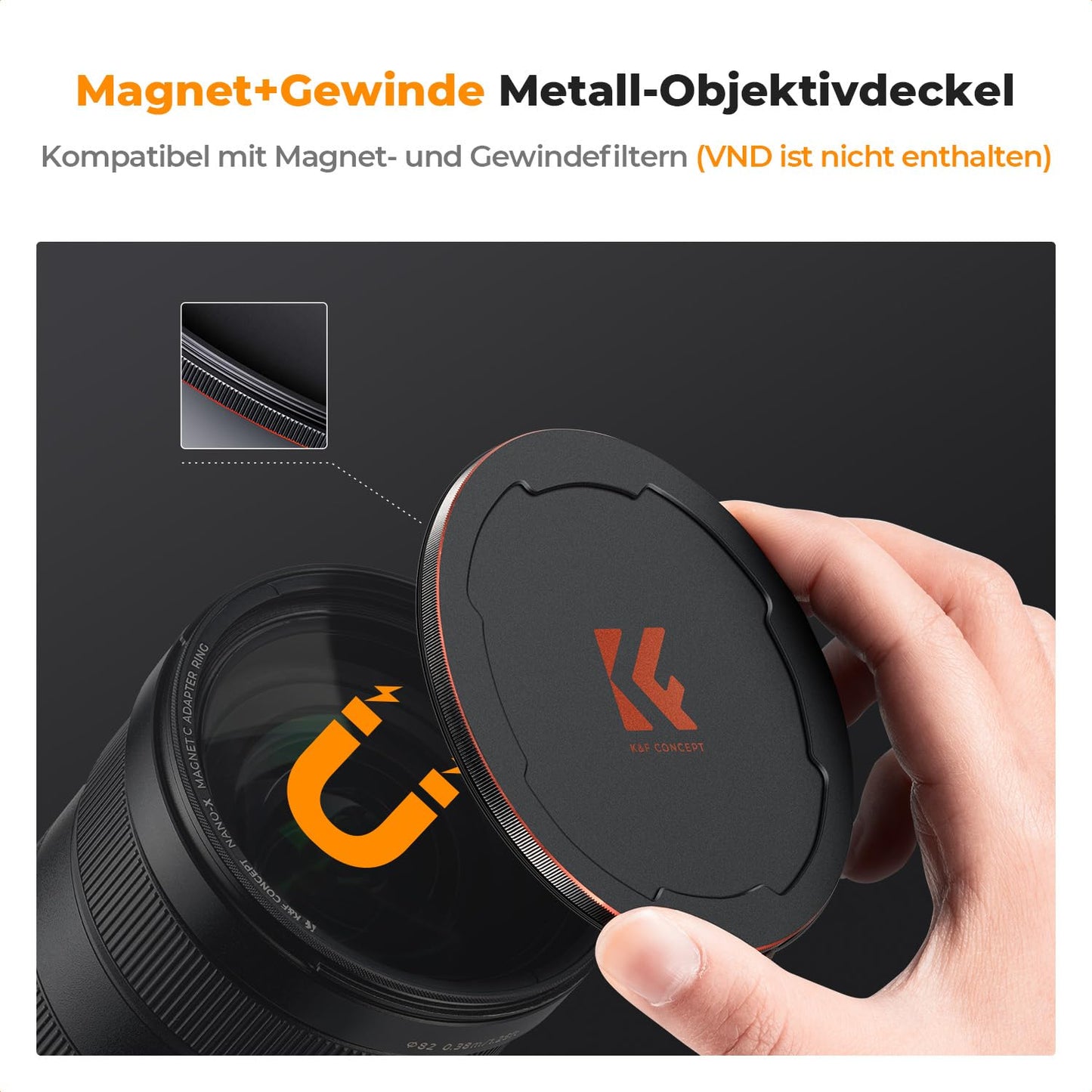 K&F CONCEPT 77mm ND Filter Gray Filter ND64 (6 Stop) Magnetic V1 - SKU.1743