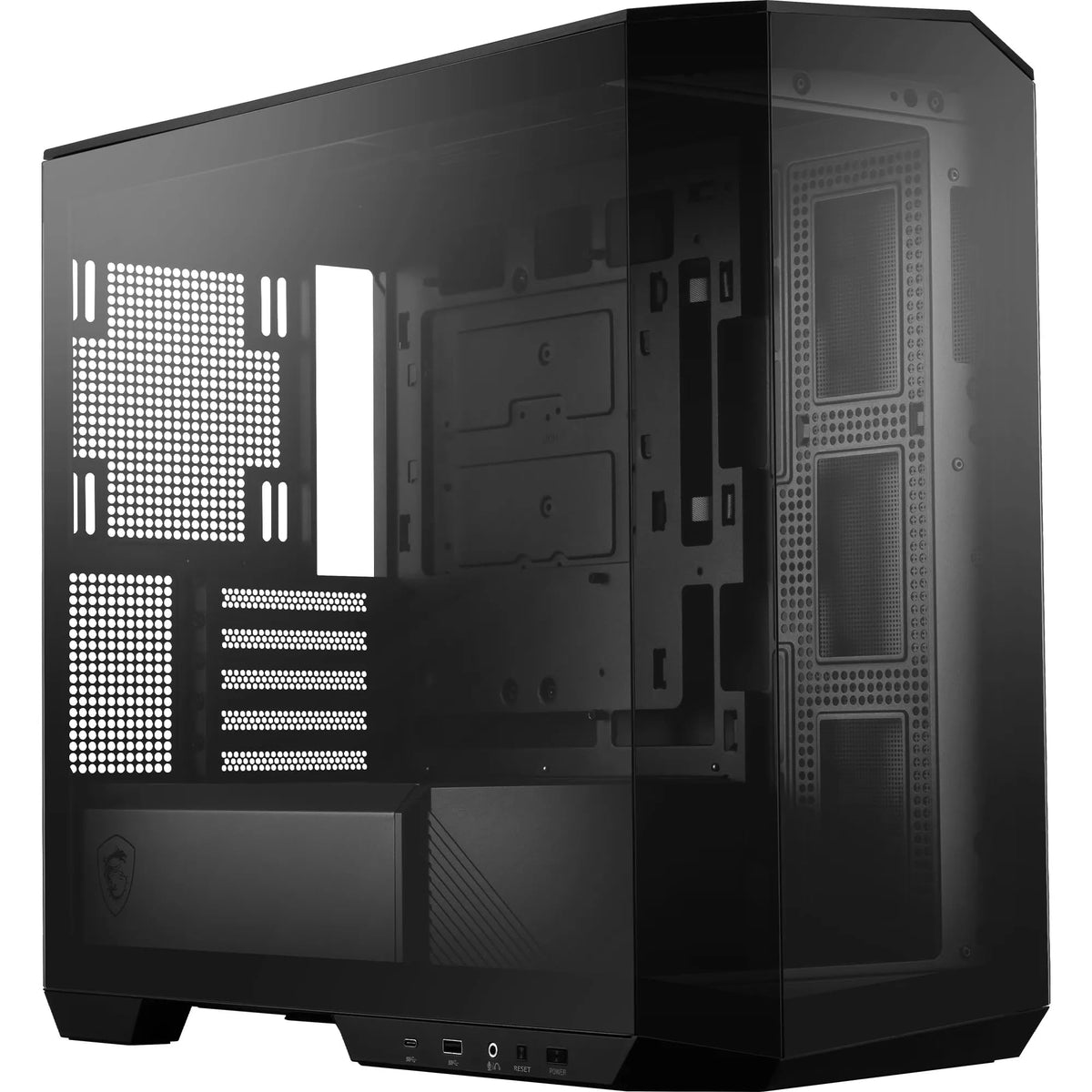 MSI MAG PANO M100L PZ ATX PC case, GPU support stand, fill level indicator, dust filter, 33 mm cable management, USB Type-C (20Gbps) - 306-7G24L21-809