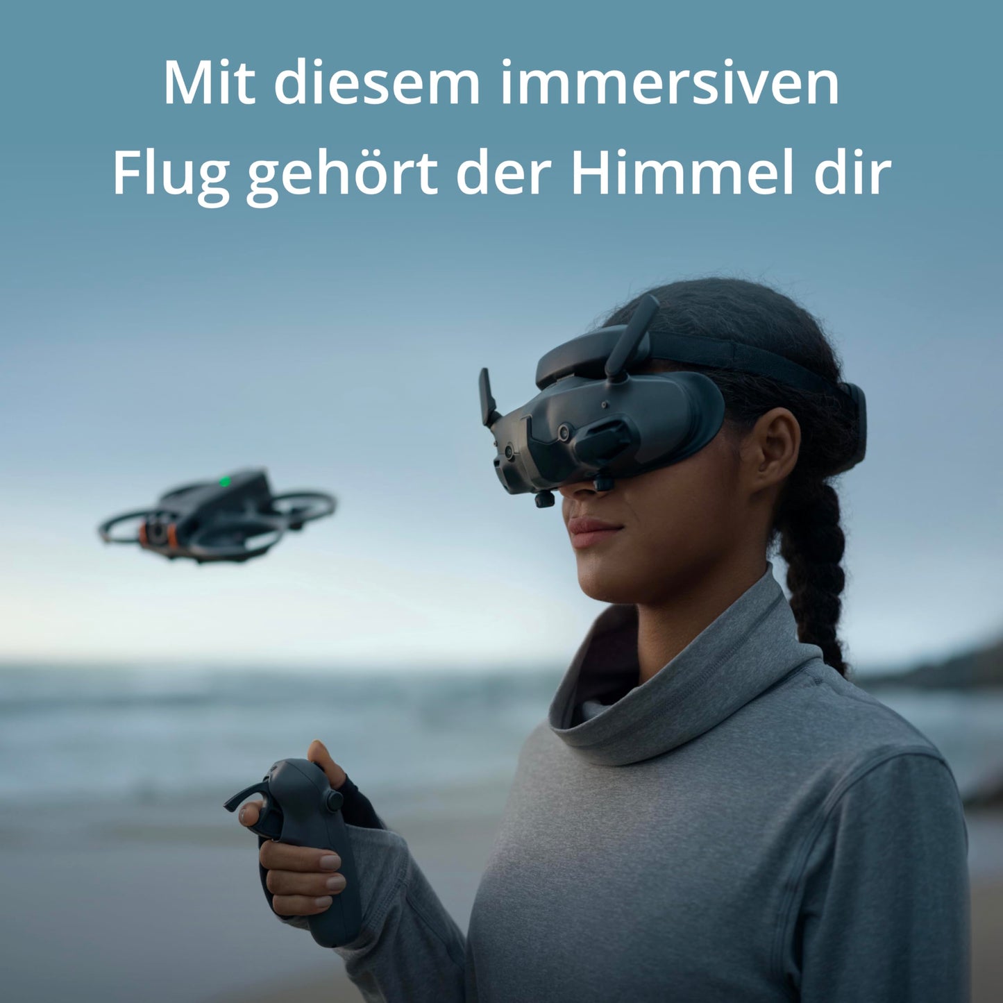 DJI Goggles 3, FPV goggles with breathtaking micro-OLED screens, immersive flight experience, O4 HD video transmission, adjustable diopters, wireless streaming, drone goggles - 6941565980069