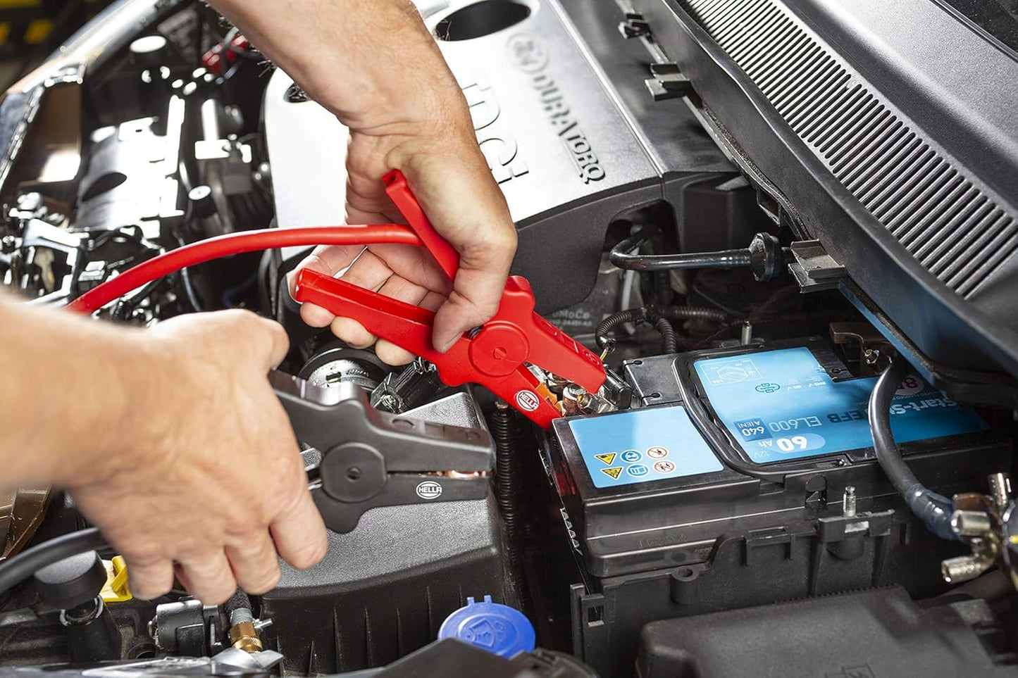 HELLA jumper cable - car jumper cable - 3.5 meters - starter cable for petrol and diesel engines - with carrying bag - 8KS 236 689-001