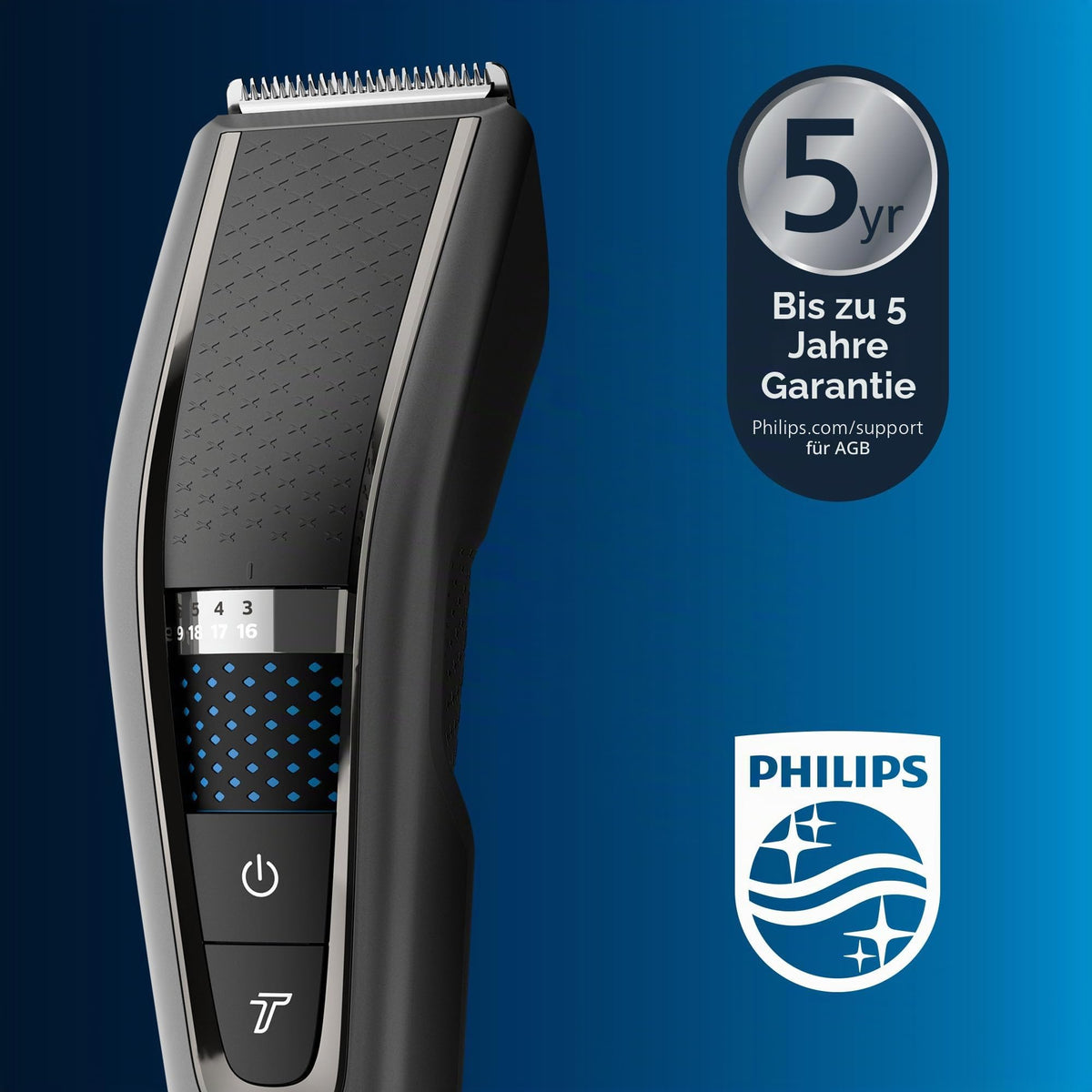 Philips Hair Clipper Series 7000 Haarschneider mit Trim-n-Flow-Technologie (Modell HC7650/15)