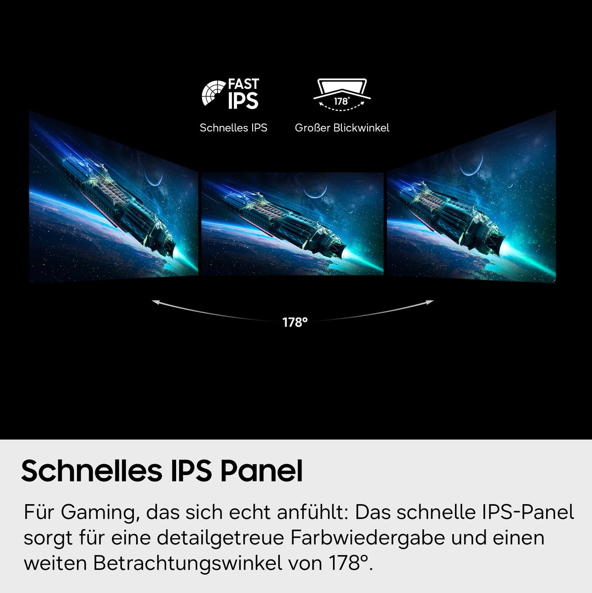 Monitor de gaming Samsung 27 Zoll Odyssey G50F, ecran PC cu panou IPS, 2.560 x 1.440 pixeli (QHD), 180 Hz, 1 ms (G/G), AMD FreeSync Premium, NVIDIA G-Sync, HDR10, model LS27FG502EUXEN.