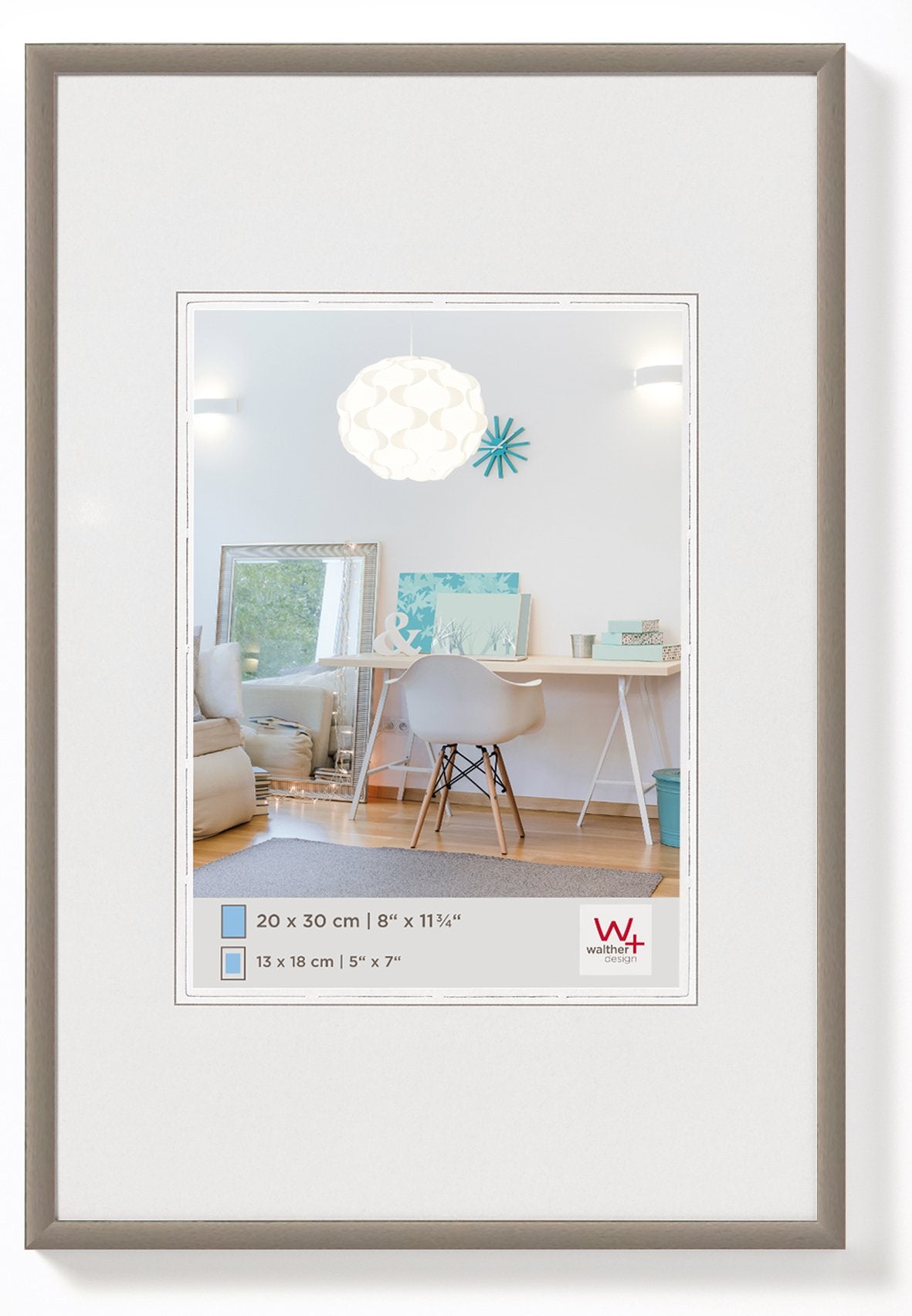 walther design picture frame steel 40 x 60 cm New Lifestyle plastic frame KV460D