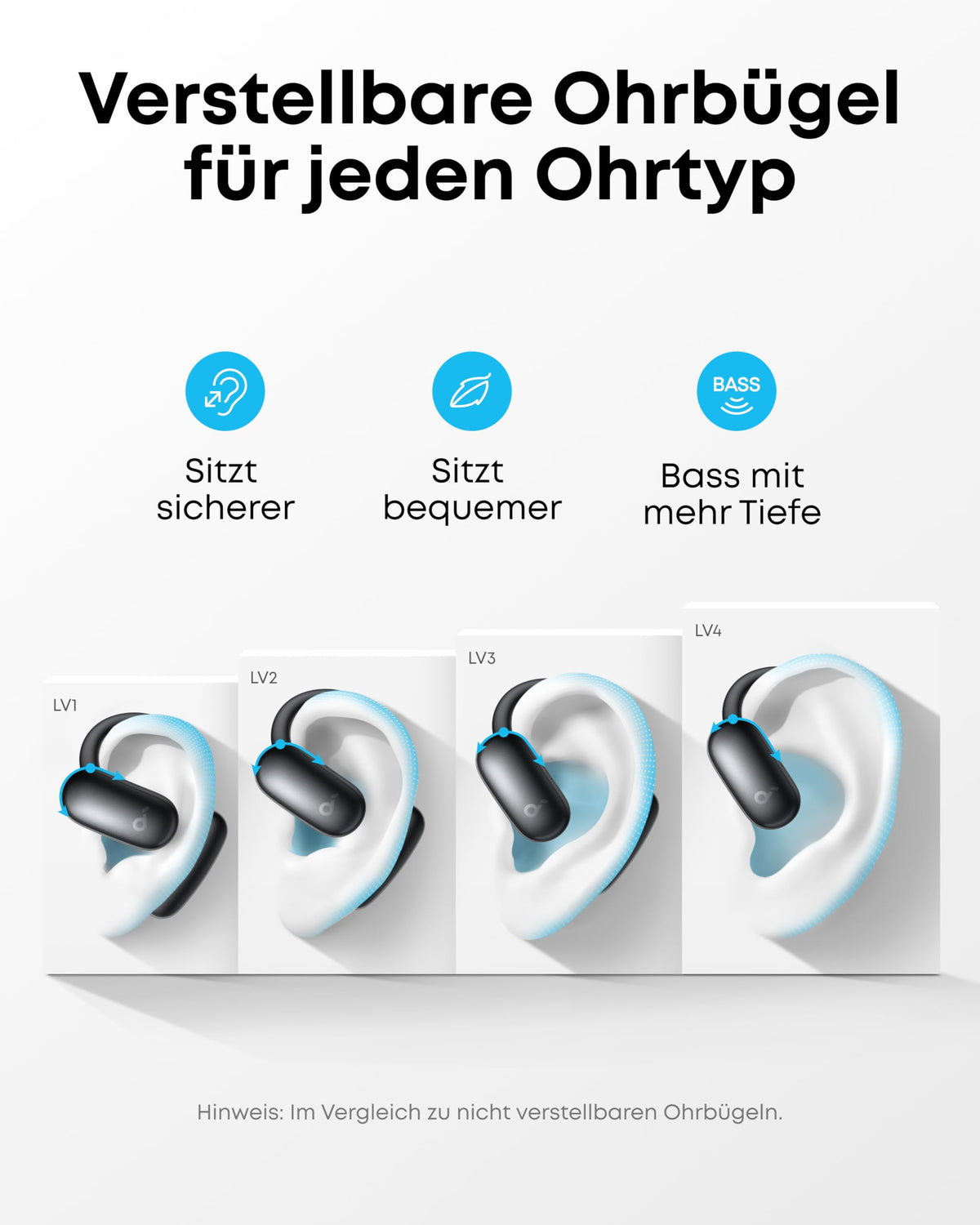 soundcore by Anker AeroFit 2 AI Assistant, Open-Ear Headphones, Hi-Res - A3874