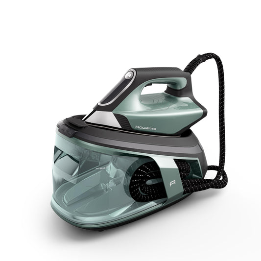 Rowenta Force Pro 500 Stație de călcat cu aburi, 2800 W, 130 g/min cantitate variabilă de abur, lovitură de abur de 600 g/min, economisește energie, tehnologie Quicksteam, Eucalyptus/Negru, VR9042F0