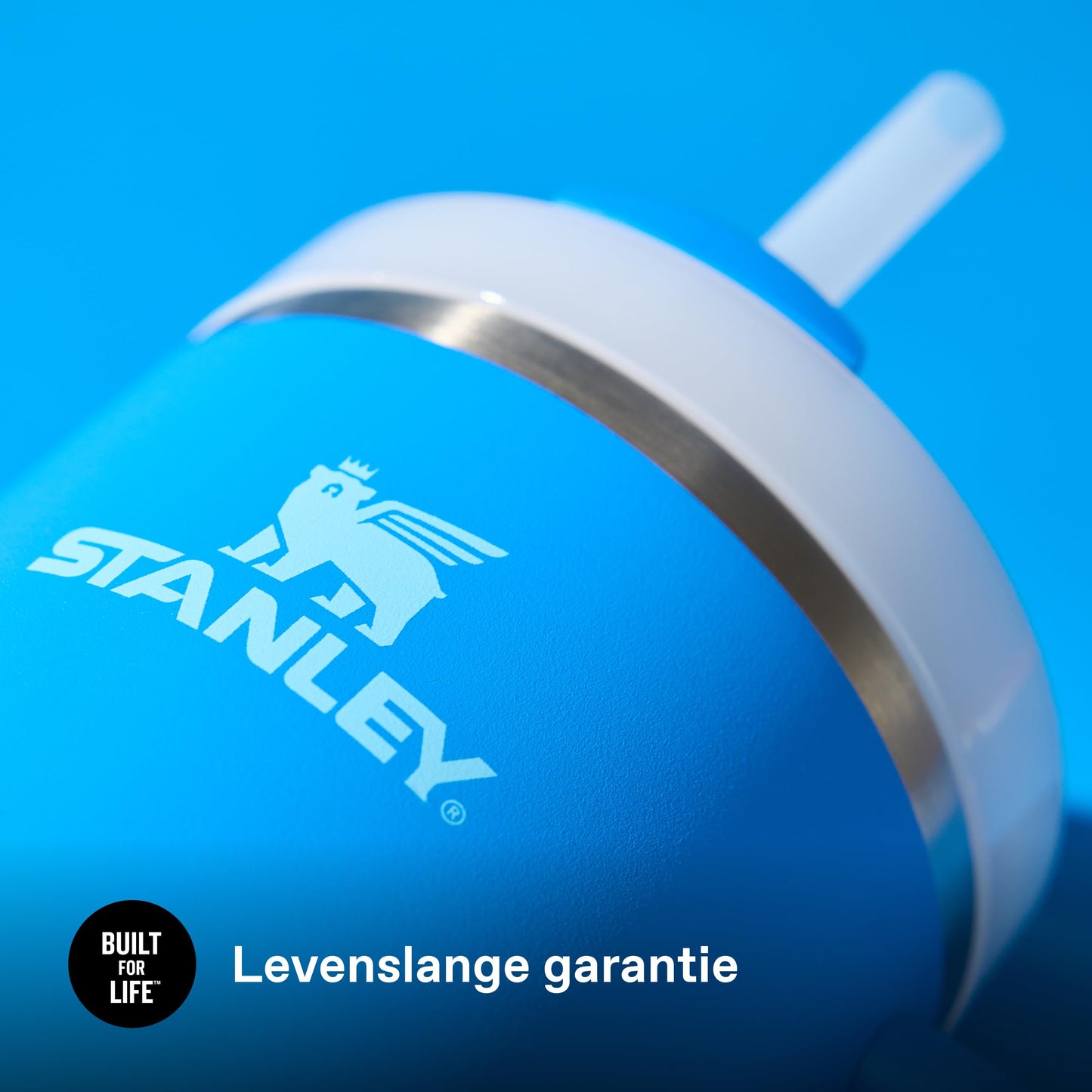 STANLEY 1913 Quencher H2.0 Flowstate Drinking Bottle with Straw 1.2L - Thermo Mug Cools Up to 11 Hours, 48 Ice Cooled - Thermos Bottle BPA Free Stainless Steel - Azure - 10-11824-268
