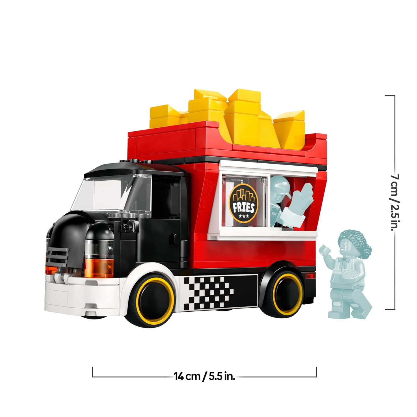 LEGO City French Fries Truck - toy vehicle model construction with removable sales area, 2 minifigures and accessories - birthday gift for boys aged 5 and over - 60488