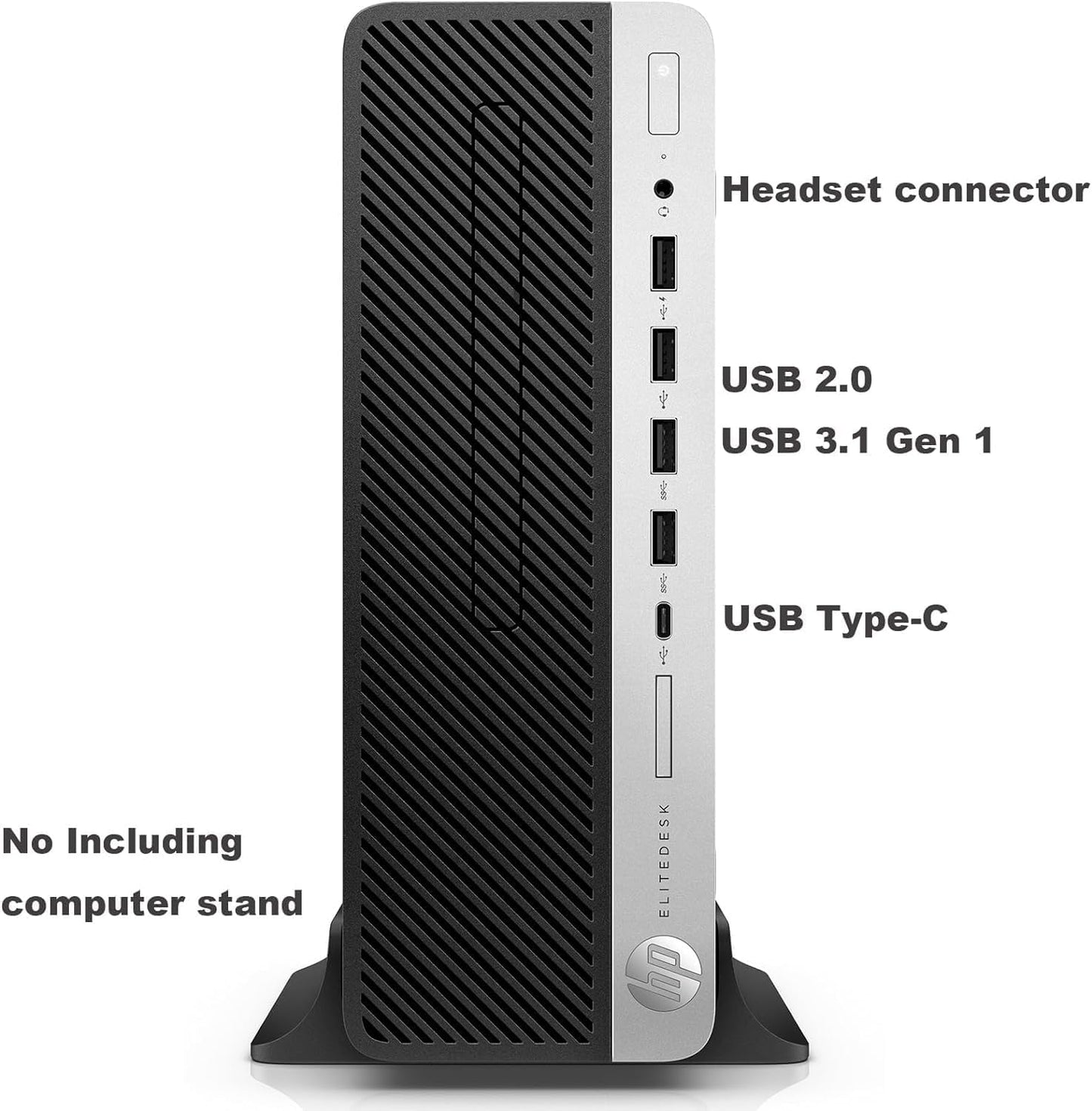 HP EliteDesk 705 G4 SFF Desktop PC, AMD Ryzen 3 Pro 2200, 8 GB RAM, 256 GB SSD, WiFi, Bluetooth, US QWERTY Keyboard, Windows 11 Pro (Refurbished)