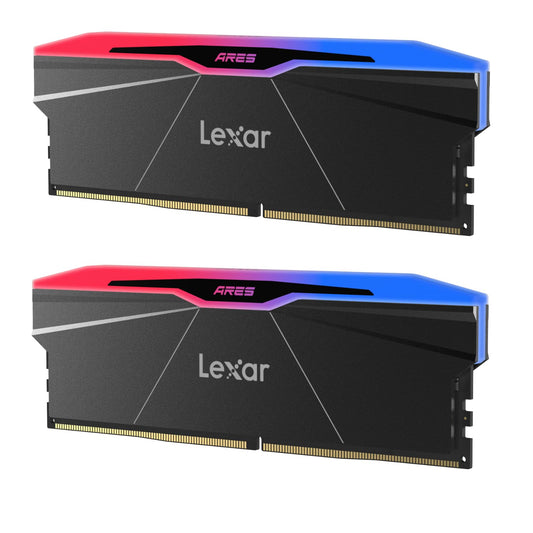 Lexar RGB DDR5 RAM 32GB Kit (2x16GB) 6400MHz CL32, 288-Pin UDIMM Desktop Desktop Memory/PC Gaming Computer Memory, Internal RAM for Intel XMP 3.0/AMD EXPO/CL32-38-38-76/1.4V - LD5U16G64C32BR-RGD