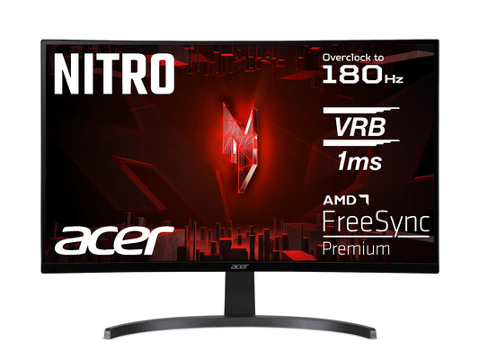 Acer Nitro ED273 S3 Gaming Monitor 27 inches (69 cm screen) Full HD, 180Hz, 1ms (VRB), 1x HDMI 2.0, 1x HDMI 1.4, 1x DP 1.2, AMD FreeSync Premium