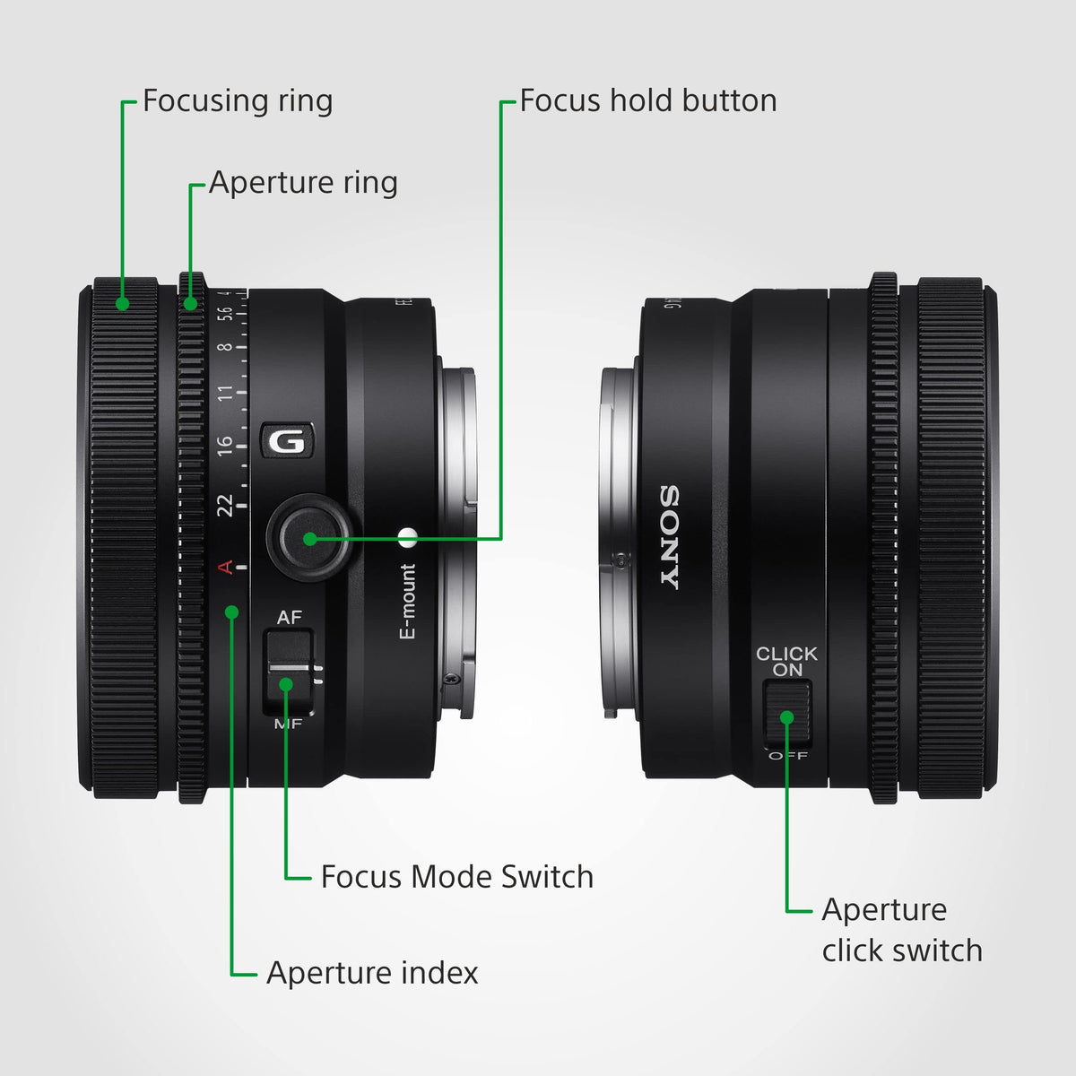 Sony SEL24F28G-FE 24mm F2.8 G Full-Frame Prime Lens, G Series, E Mount, for Photo and Video, Black, 1 Count - SEL24F28G.SYX