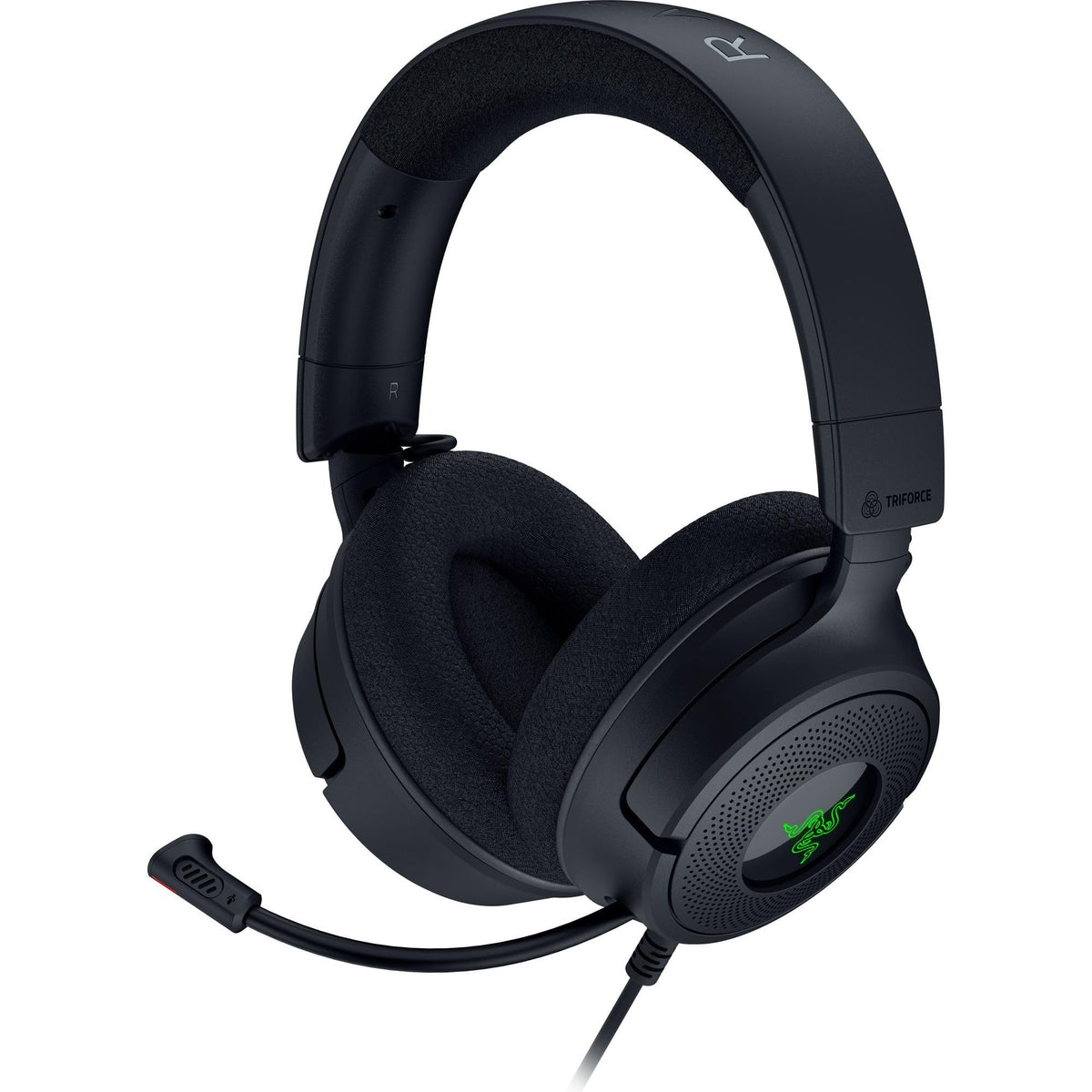 Razer Kraken V4 X - Wired PC Gaming Headset (Triforce 40mm Drivers, Retractable Cardioid Microphone, 7.1 Surround Sound, Chroma RGB, for PC - Consoles & Mobile Phones via USB-C) Black - RZ04-05180100-R3M1