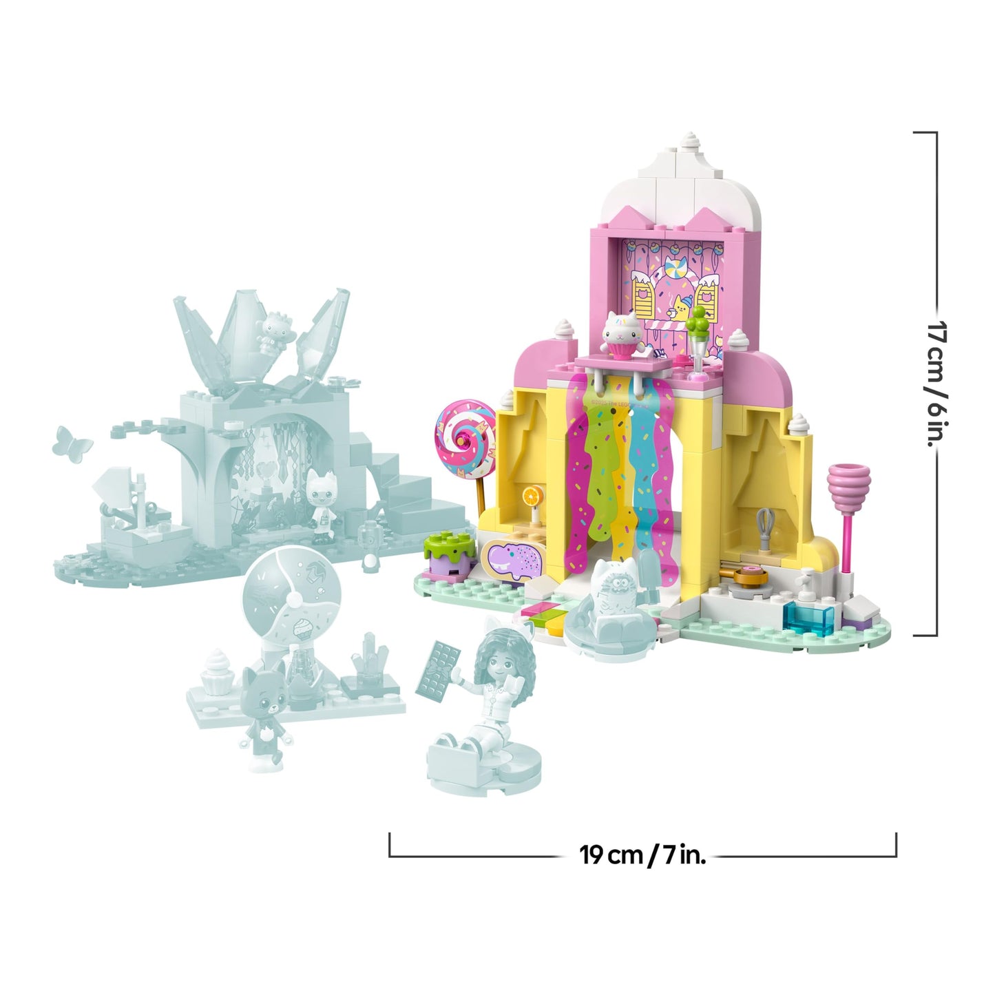 LEGO Gabby's dollhouse - icing mountains and kitten garden - playset with minifigure, panda paw and kitty fairy - doll incl. accessories - gift for girls aged 4 and up & film fans - 11205