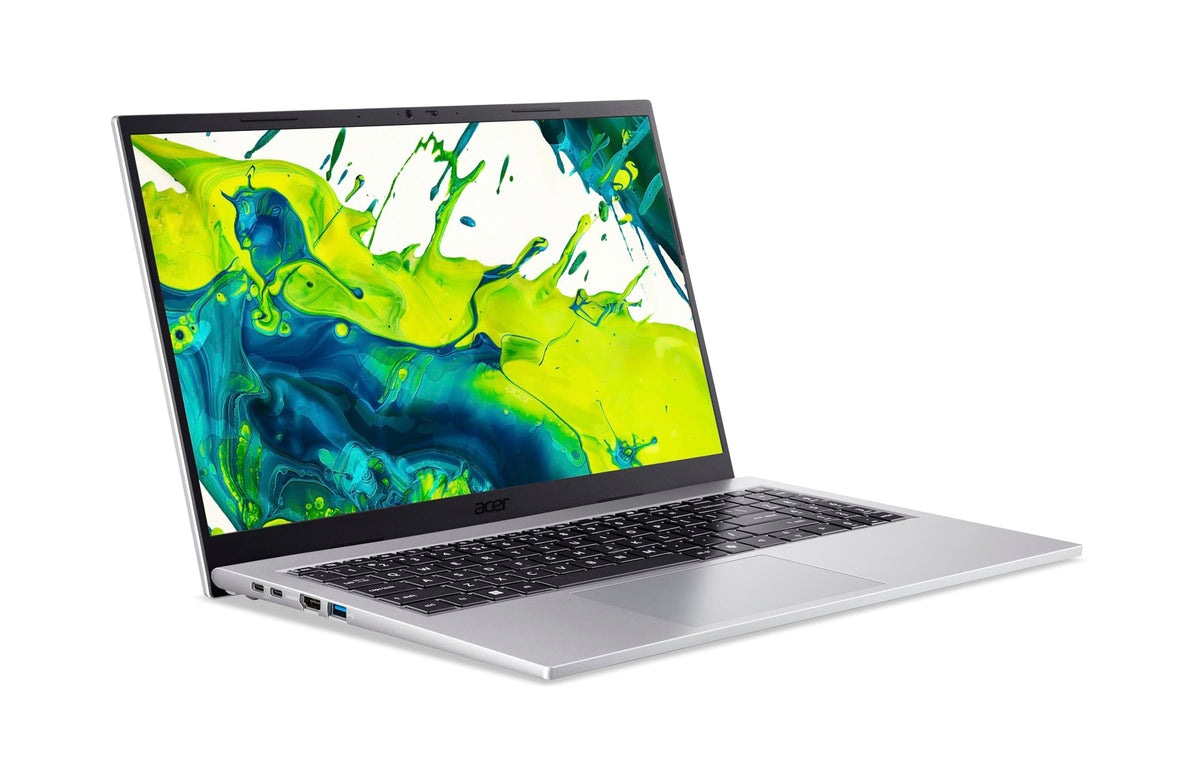 Laptop Acer Aspire Go 15 (AG15-72P-52M0), display FHD IPS de 15,6", Intel Core 5 120U, 16 GB RAM, 512 GB SSD, grafică Intel, Windows 11, tastatură QWERTY, argintiu.