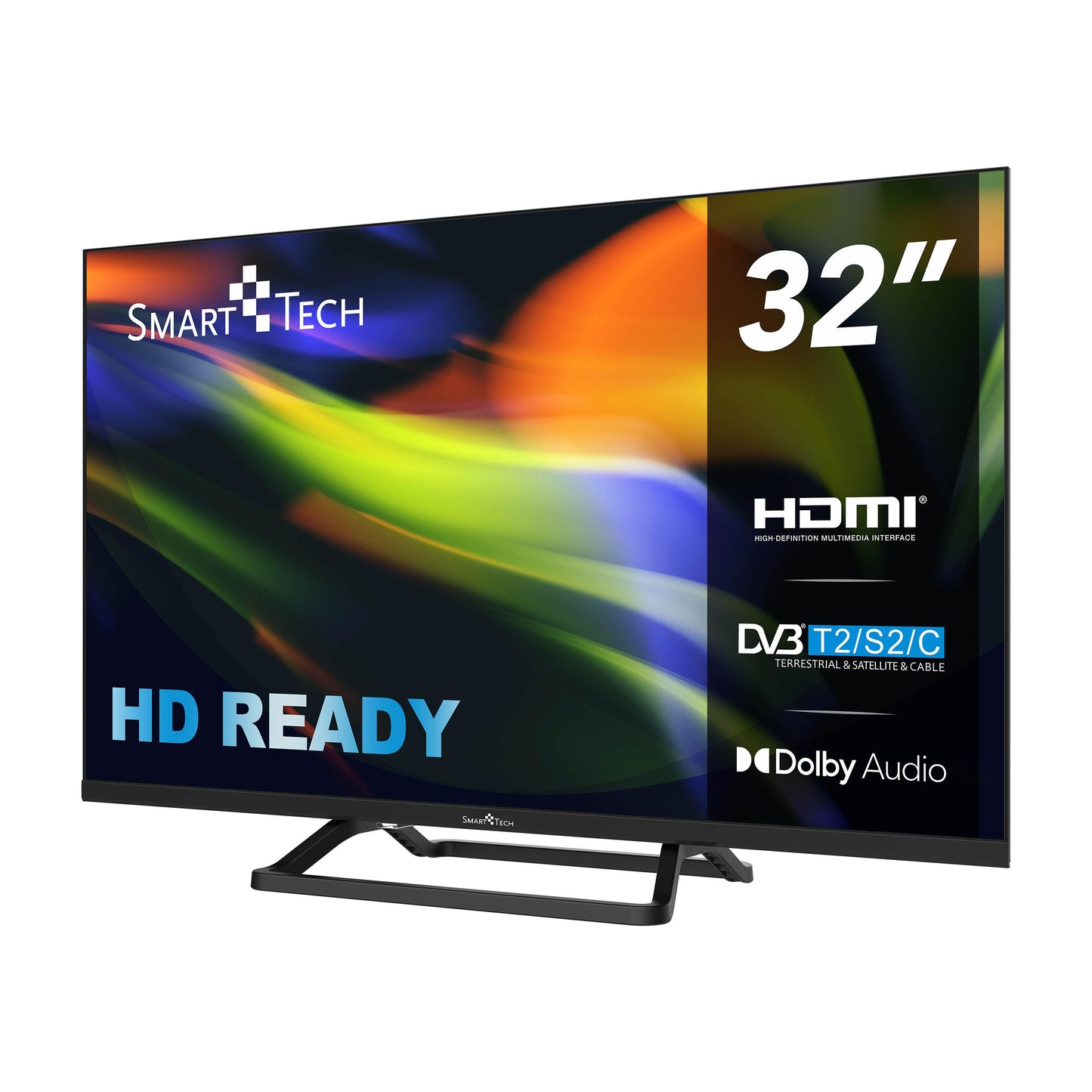 Smart Tech 32HN01V3 32 inch television - LED TV with HD resolution, Dolby Audio and integrated triple tuner DVB-C/-T2/-S2 (2026)