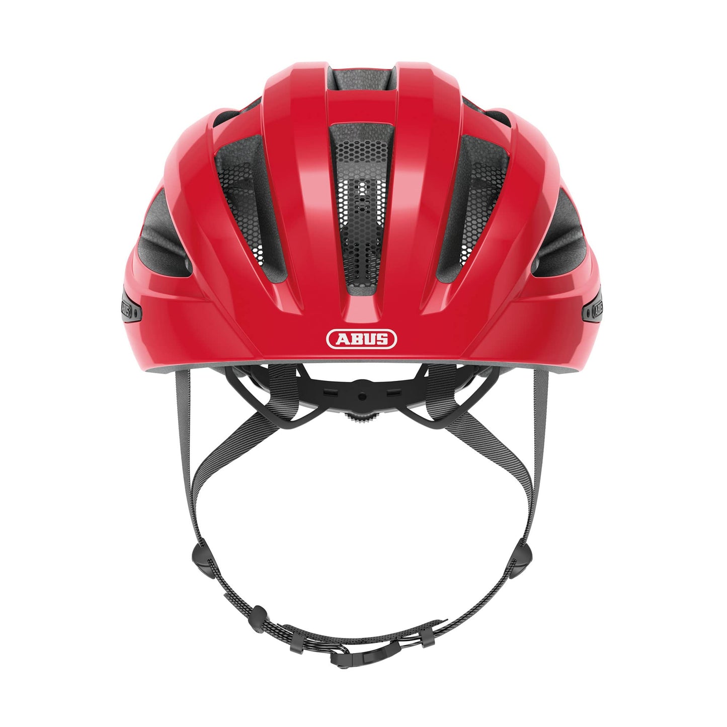 ABUS road bike helmet Macator - sporty bike helmet for beginners - also for pigtail wearers - for women and men - red, size S - 87221