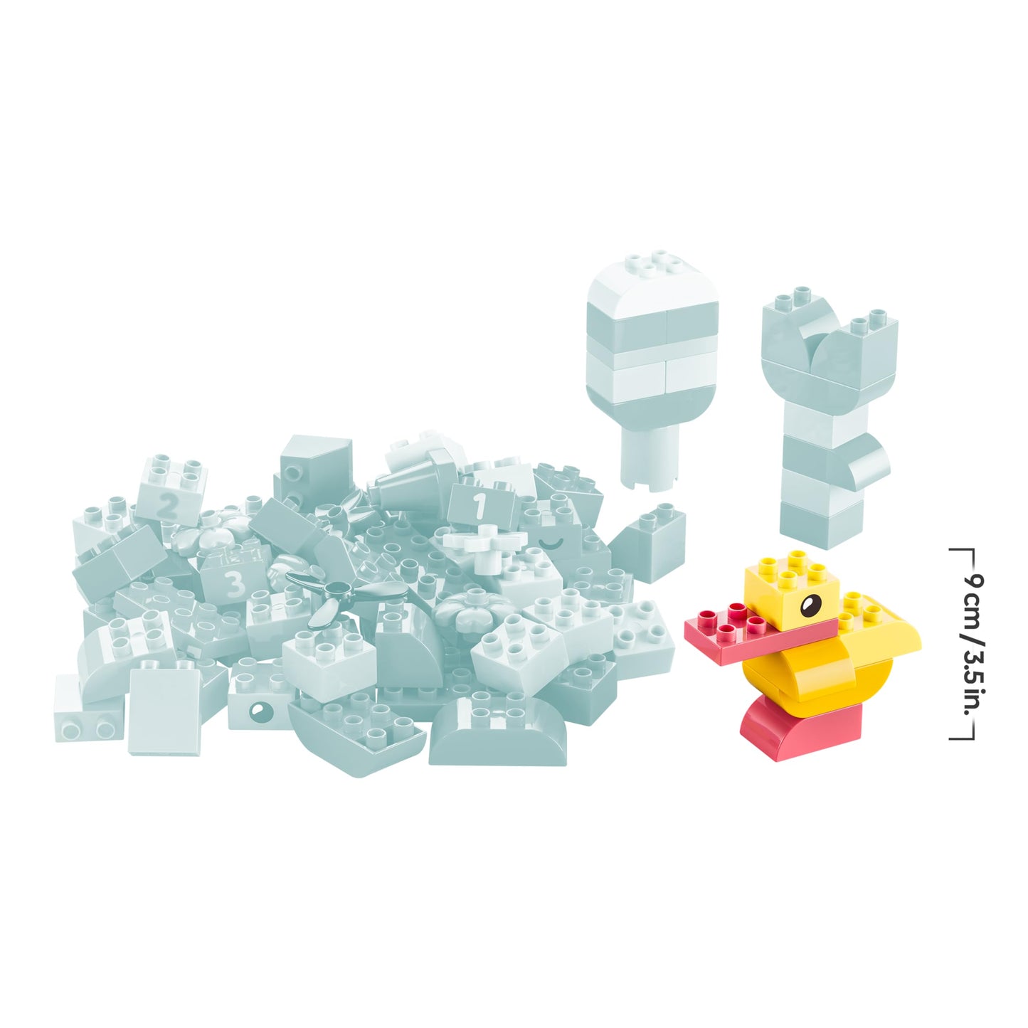 LEGO DUPLO Classic colorful creative box - educational toy to promote fine motor skills for toddlers - including number stones, animals, vehicles and play food - gift for boys and girls from 1 year old - 10479