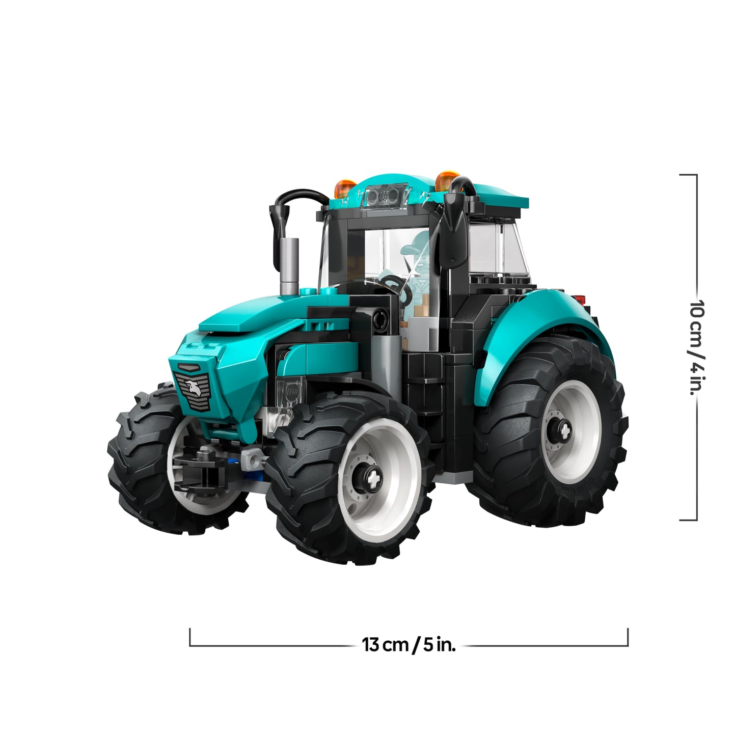 LEGO City Tractor - toy farm vehicle model building with farmer minifigure - birthday gift for boys aged 6 and over and technology fans - 60498