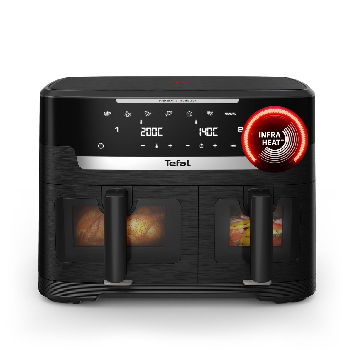 Tefal Ever Fry XXL Dual Double Chamber Air Fryer, SYNC Function - EY9488E0