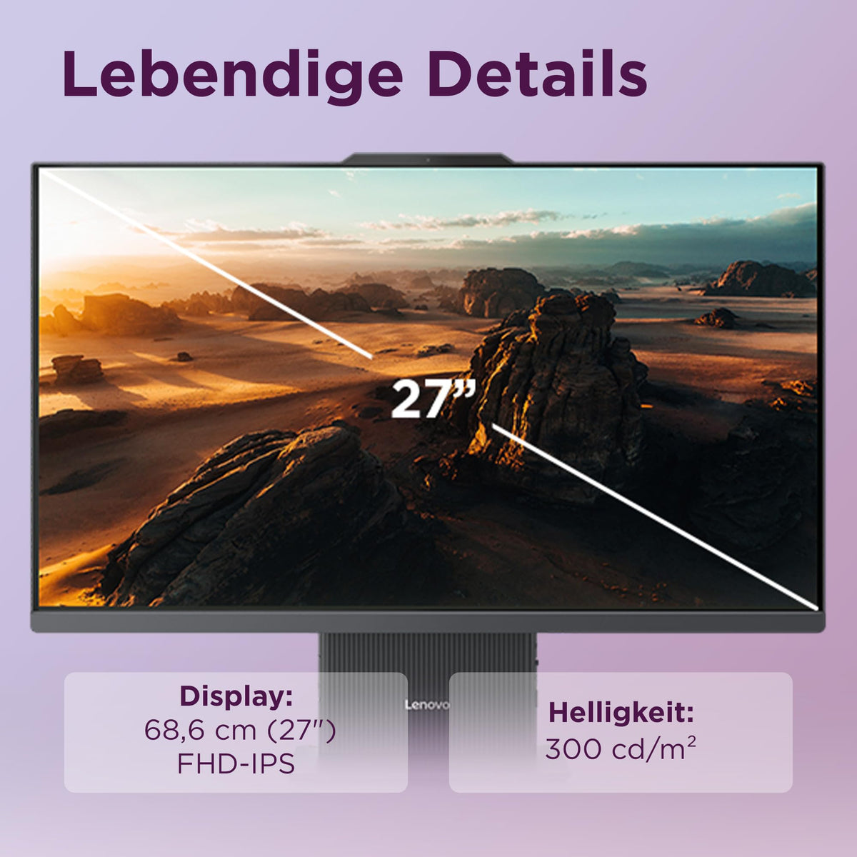 Lenovo IdeaCentre All-In-One | 27" FHD Display | Ryzen AI 5 | 16GB | 1TB - F0JD0025GE