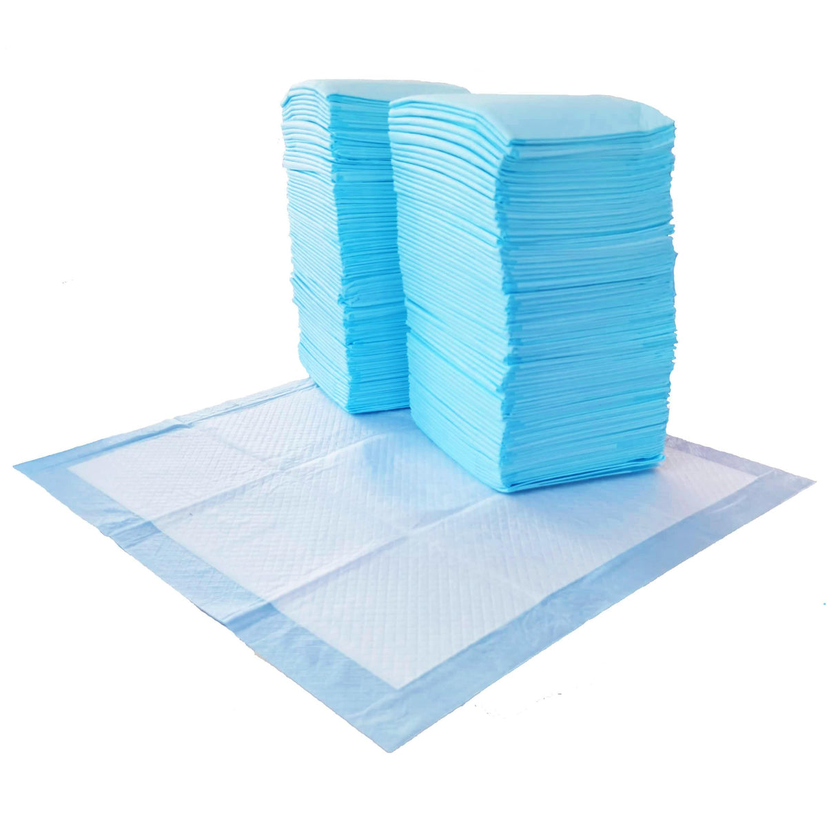 Amazon Basics Păturile pentru căței pentru antrenamentul la toaletă, impermeabile, parfumate, 5 straturi, 100 bucăți, Albastru/Alb - TRP100RS