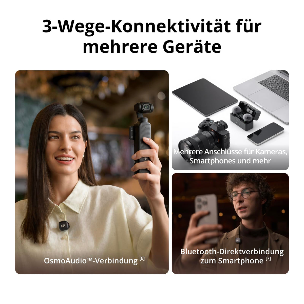 DJI Mic 3 (2 Transmitere + 1 Recepționer + Stație de încărcare), microfon wireless pentru iPhone/Cameră/Android, ultraușor, control adaptiv al câștigului pentru volum echilibrat, 28 de ore de utilizare, Vlog - 6937224171282