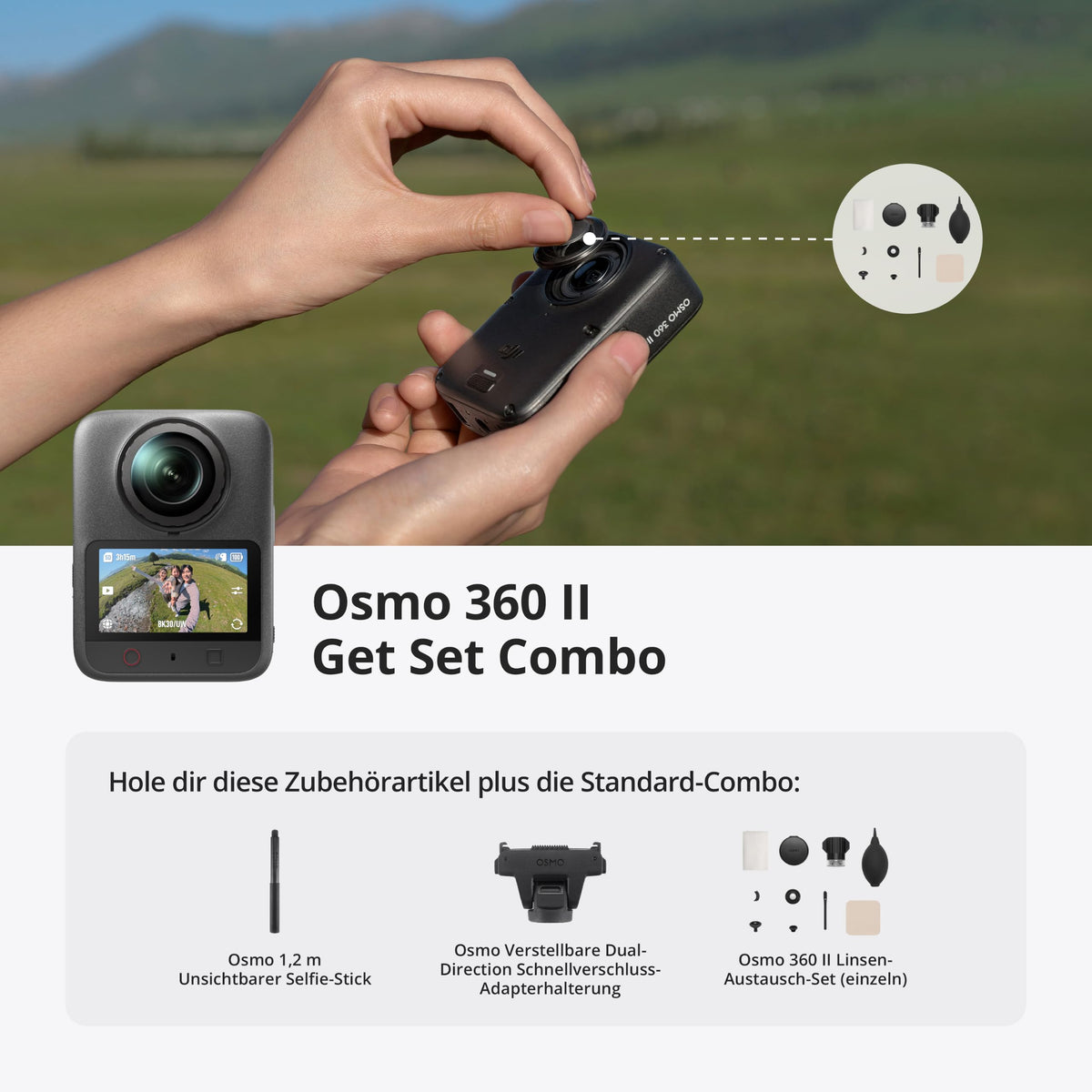 DJI Osmo 360 II Get Set Combo, 8K-360°-Camera - 6937224157729