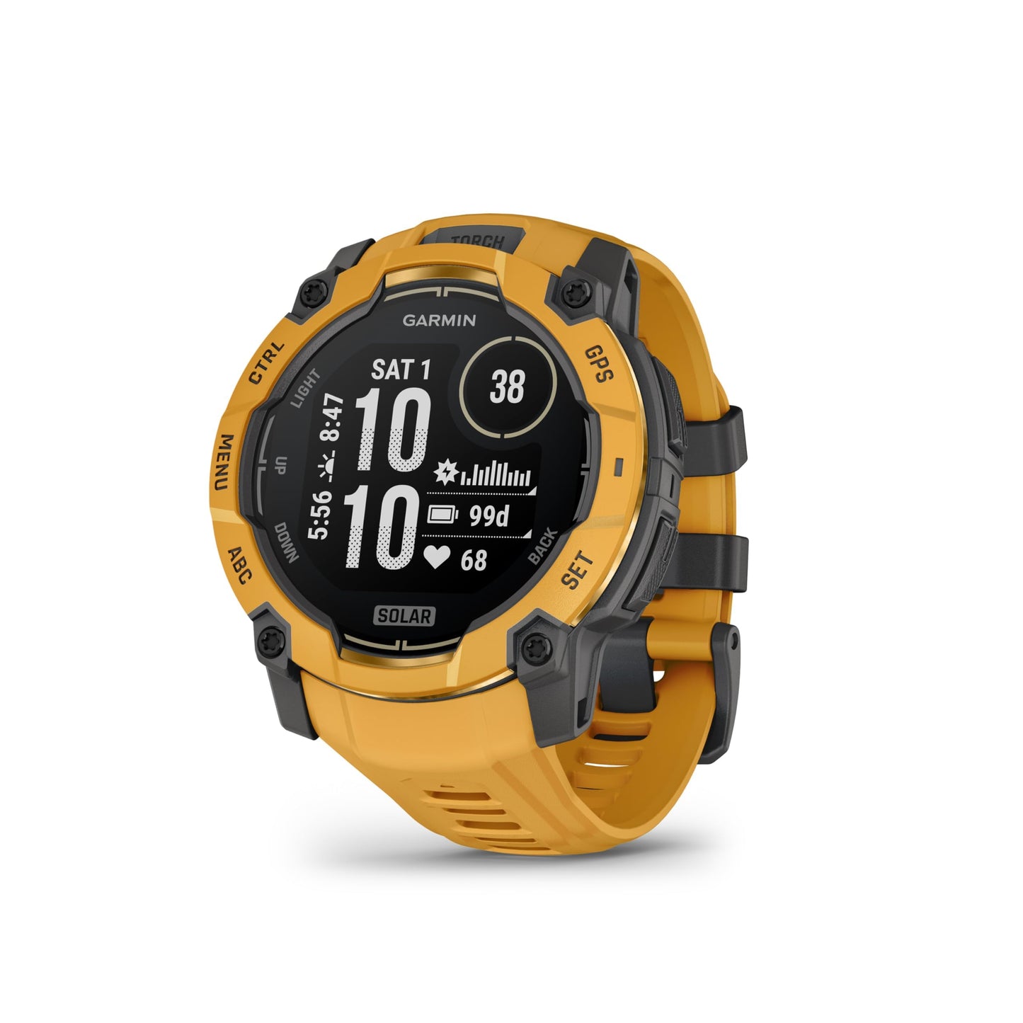 Garmin Instinct 3 50mm SOLAR - GPS multisport smartwatch, 1.1" display, up to 40 days battery life, 80+ sports apps, navigation function, smart features, LED flashlight, waterproof - 010-02935-02